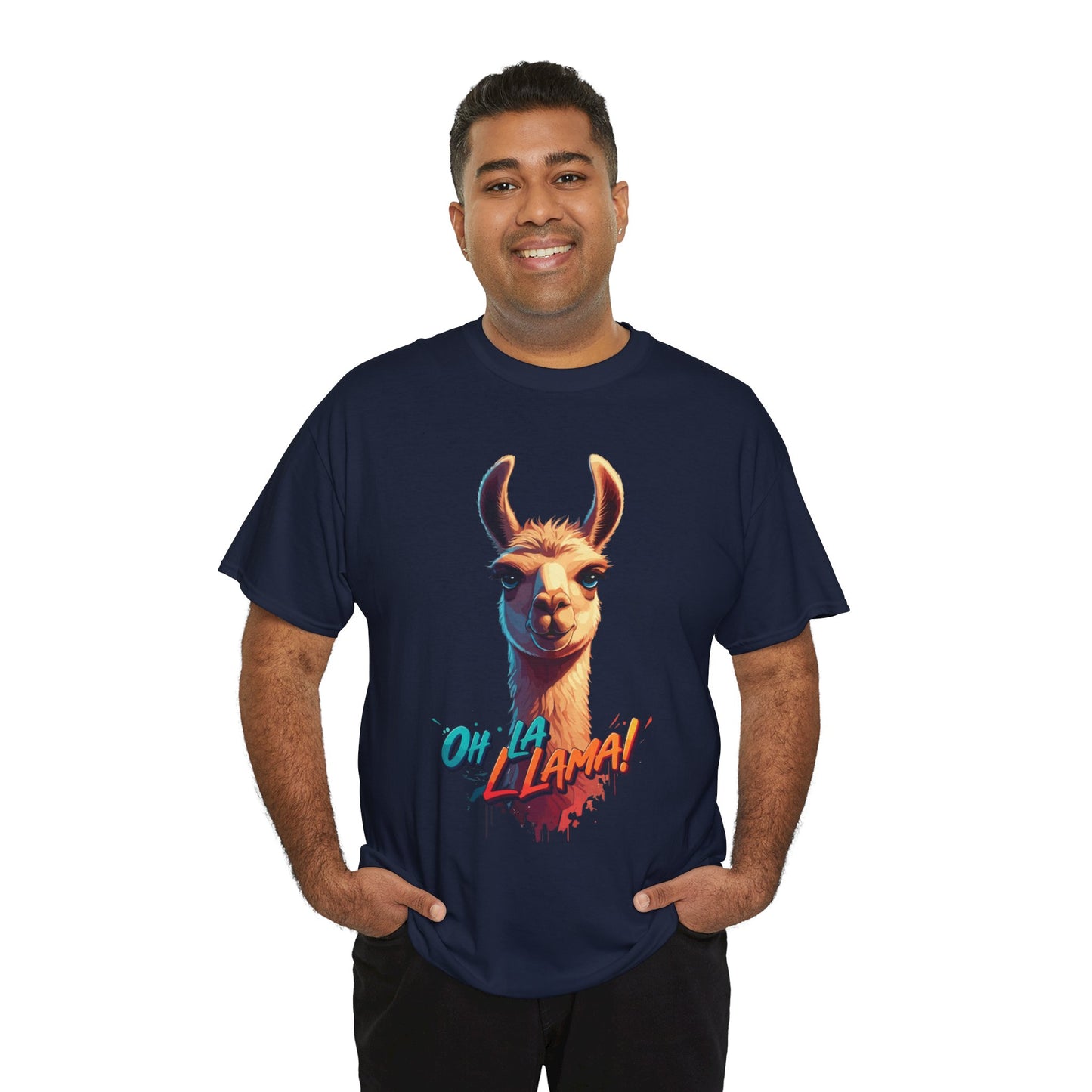 Oh la Llama Graphic Tee | Fun Llama T-Shirt, Cute Animal Lover Shirt, Llama Lover Gift, Quirky Party Tee, Trending Llama Fashion