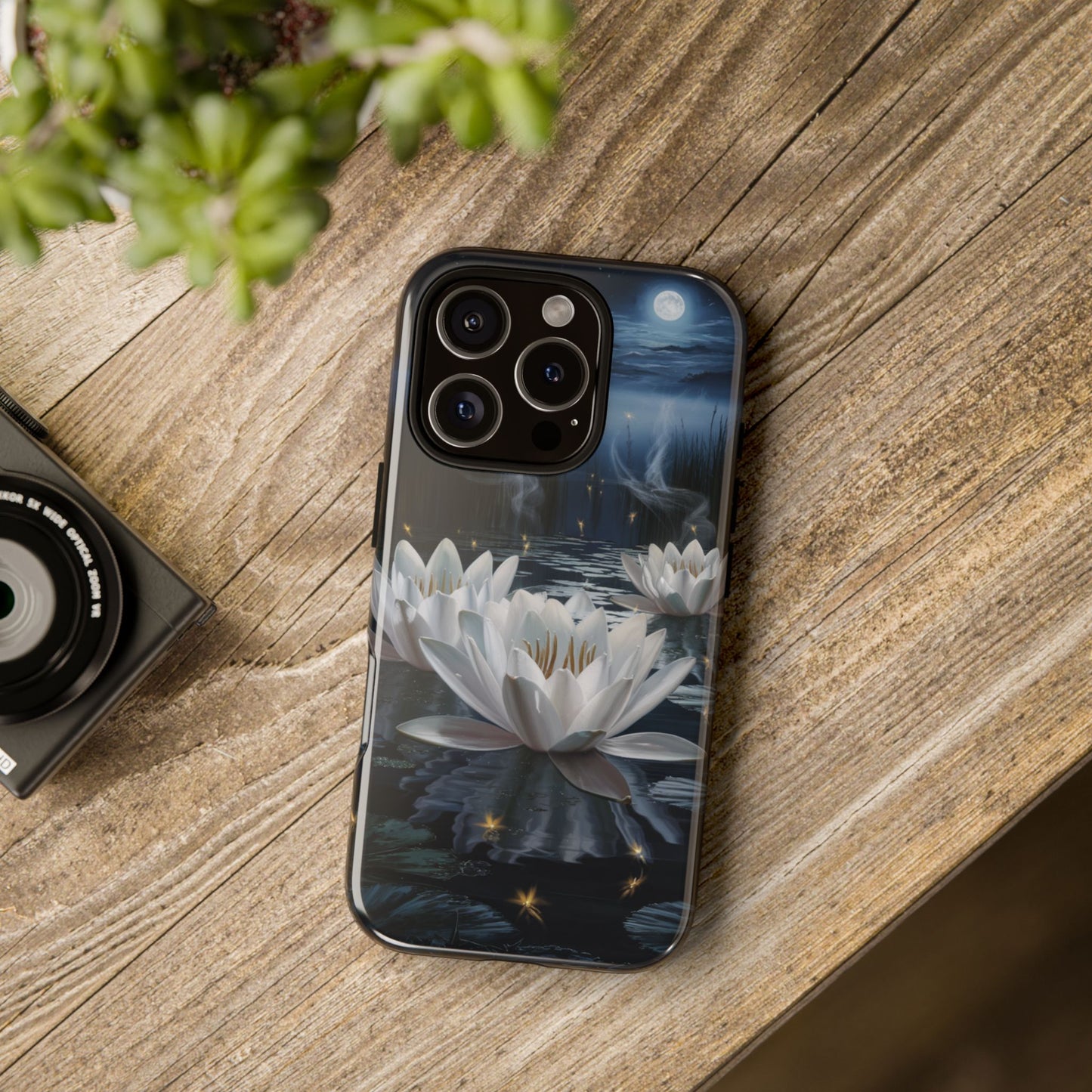 iPhone Case - Water Lilies Moonlight Design