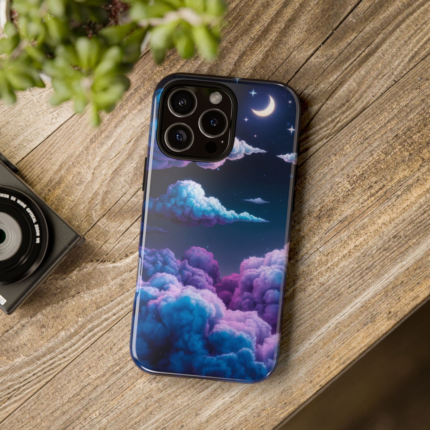 Dreamy Clouds & Moon Tough iPhone Case