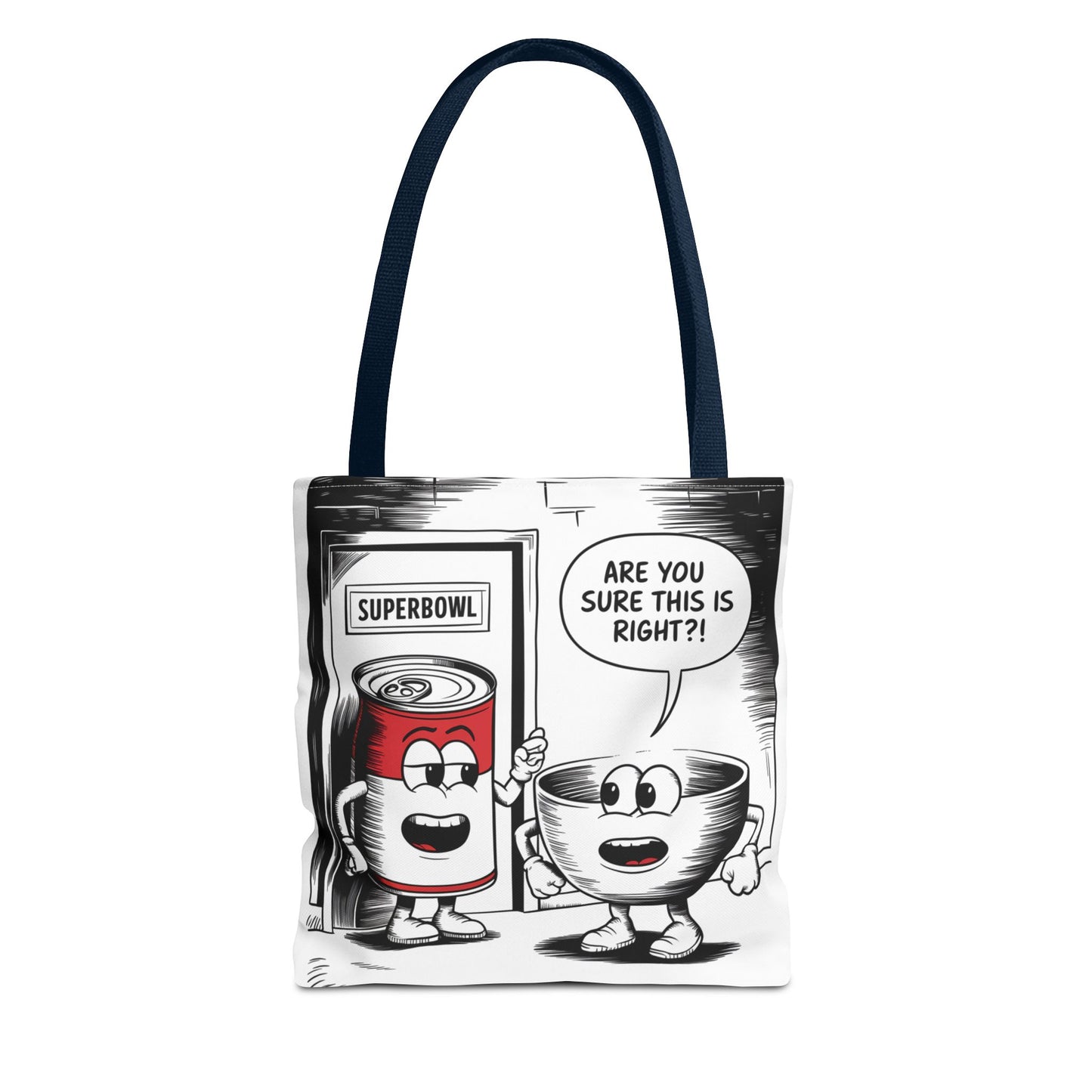 Tote Bag - Comic Superbowl Soup Design