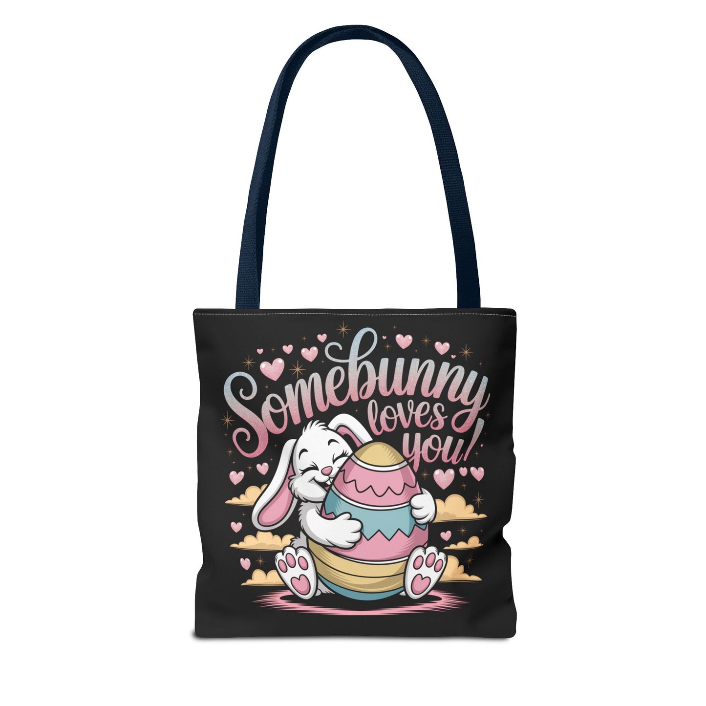 Easter Bunny Tote Bag Somebunny Loves You Easter Bag Bunny