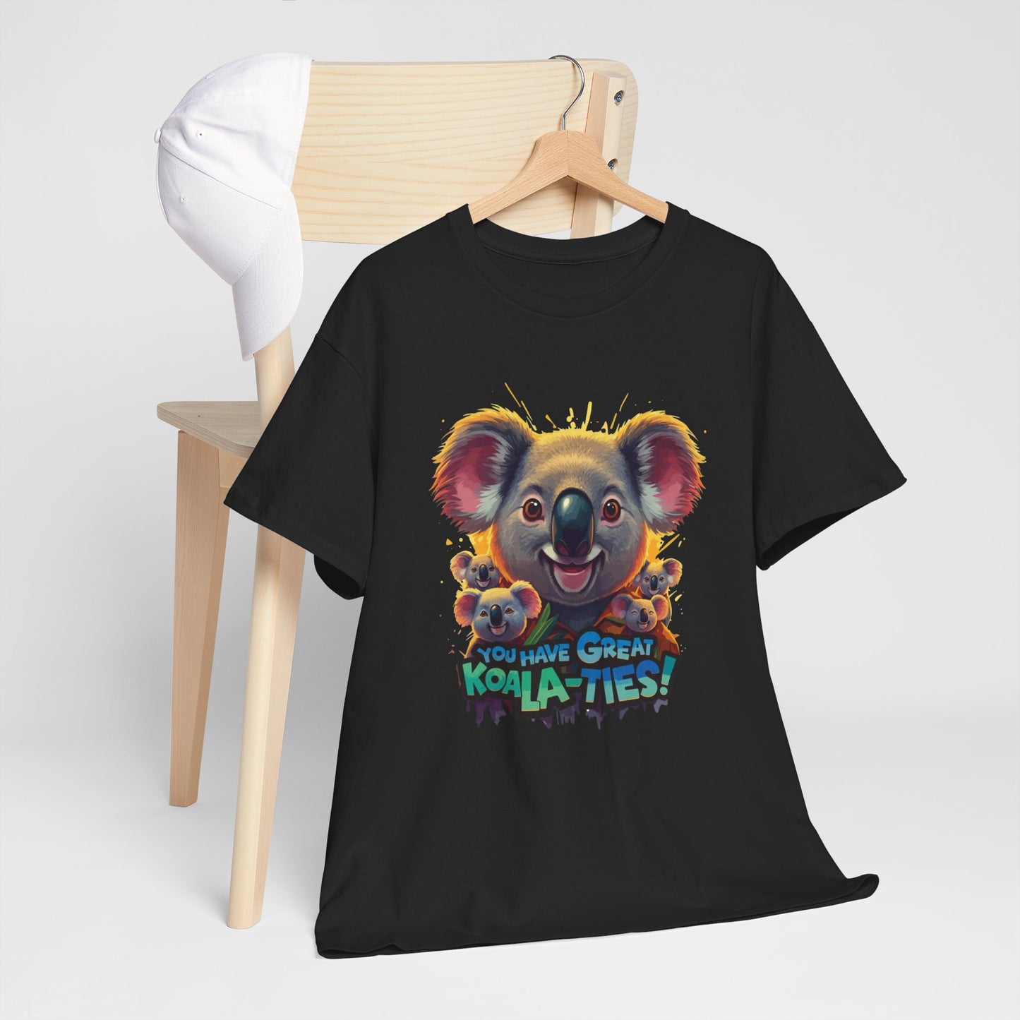 You Have Great Koala‑ties Tee – Cute Koala Pun T‑Shirt, Animal Lover Gift, Funny Wildlife Graphic, Unisex Casual Tee