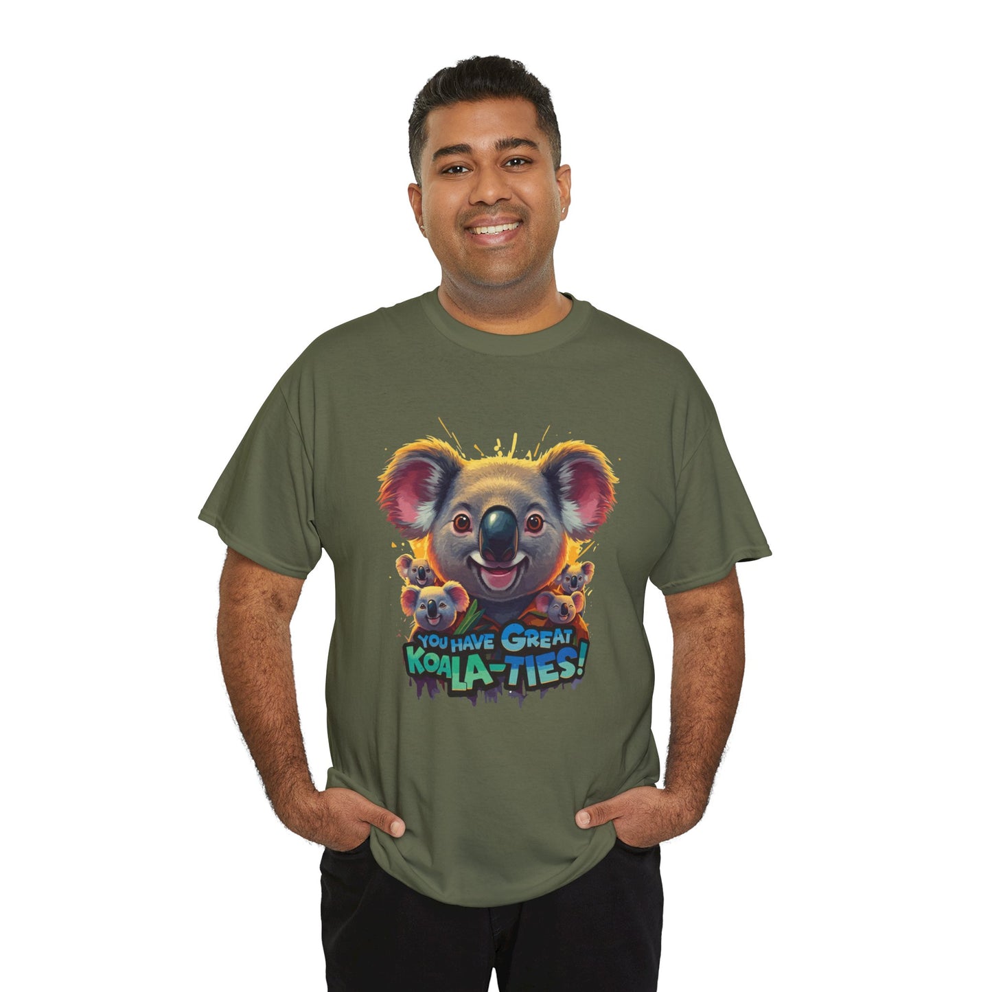You Have Great Koala‑ties Tee – Cute Koala Pun T‑Shirt, Animal Lover Gift, Funny Wildlife Graphic, Unisex Casual Tee