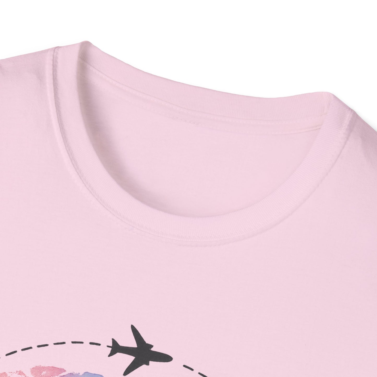 Adventure Awaits Travel Shirt | Watercolor World Map Tee for Women and Men | Wanderlust Gift for Travelers, Hikers, Campers, Beach Lovers