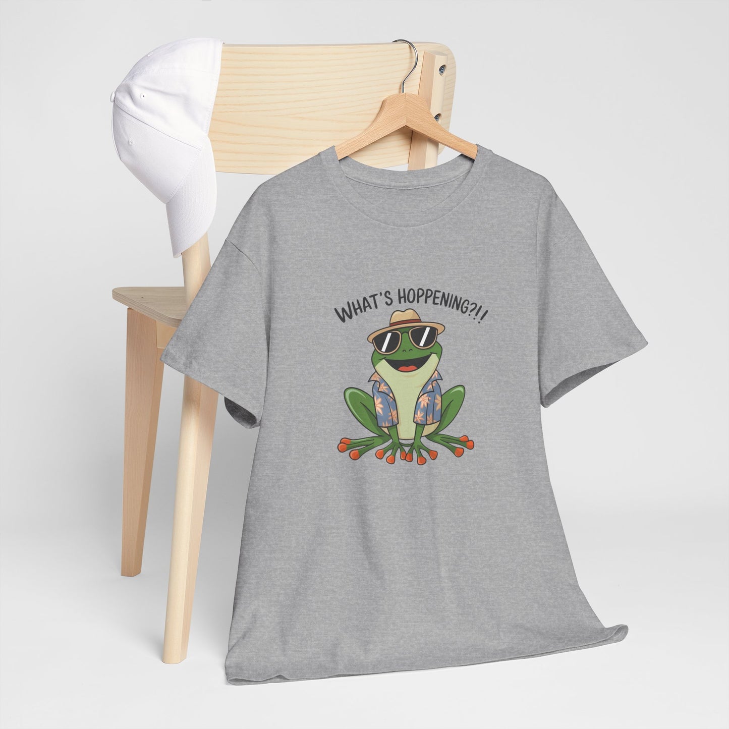 Funny Frog Shirt | What’s Hoppening T-Shirt | Cool Frog Graphic Tee | Amphibian Dad Joke Shirt | Cottagecore Animal Lover Gift