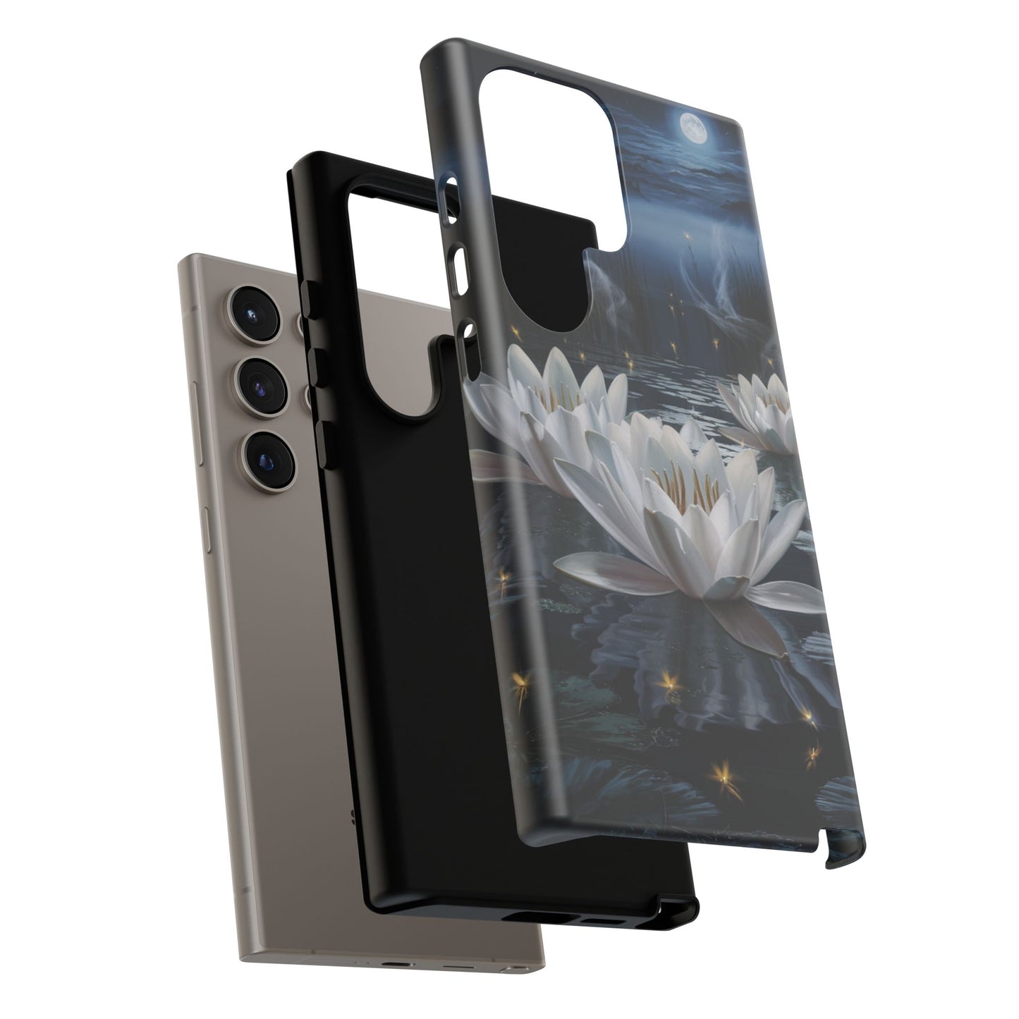 Samsung Galaxy Tough Case - Water Lillies Moonlit Sky Phone Cover
