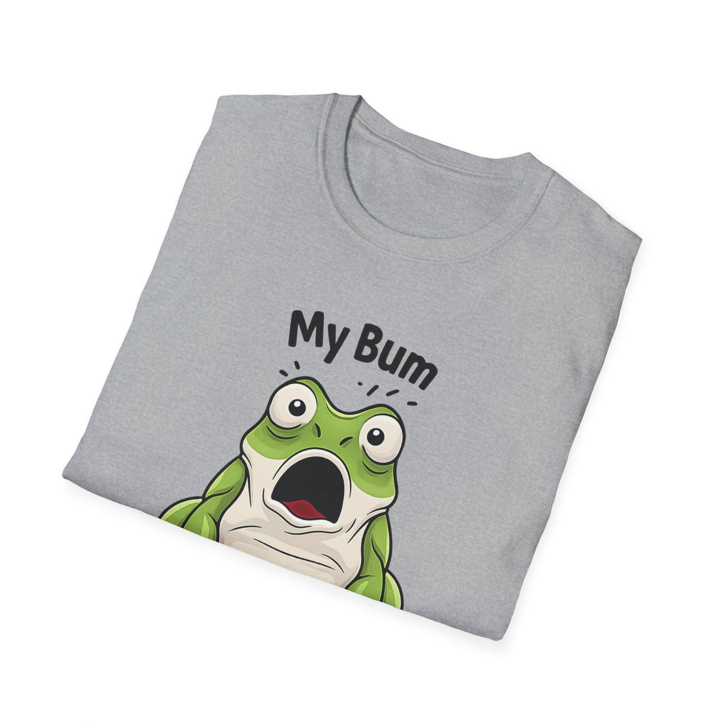 My Bum Has Been Fuzzled Shirt, Bumfuzzled Word Play Tee, Funny Frog T Shirt, Cute Shocked Frog Graphic Tee, Silly Humor Gift