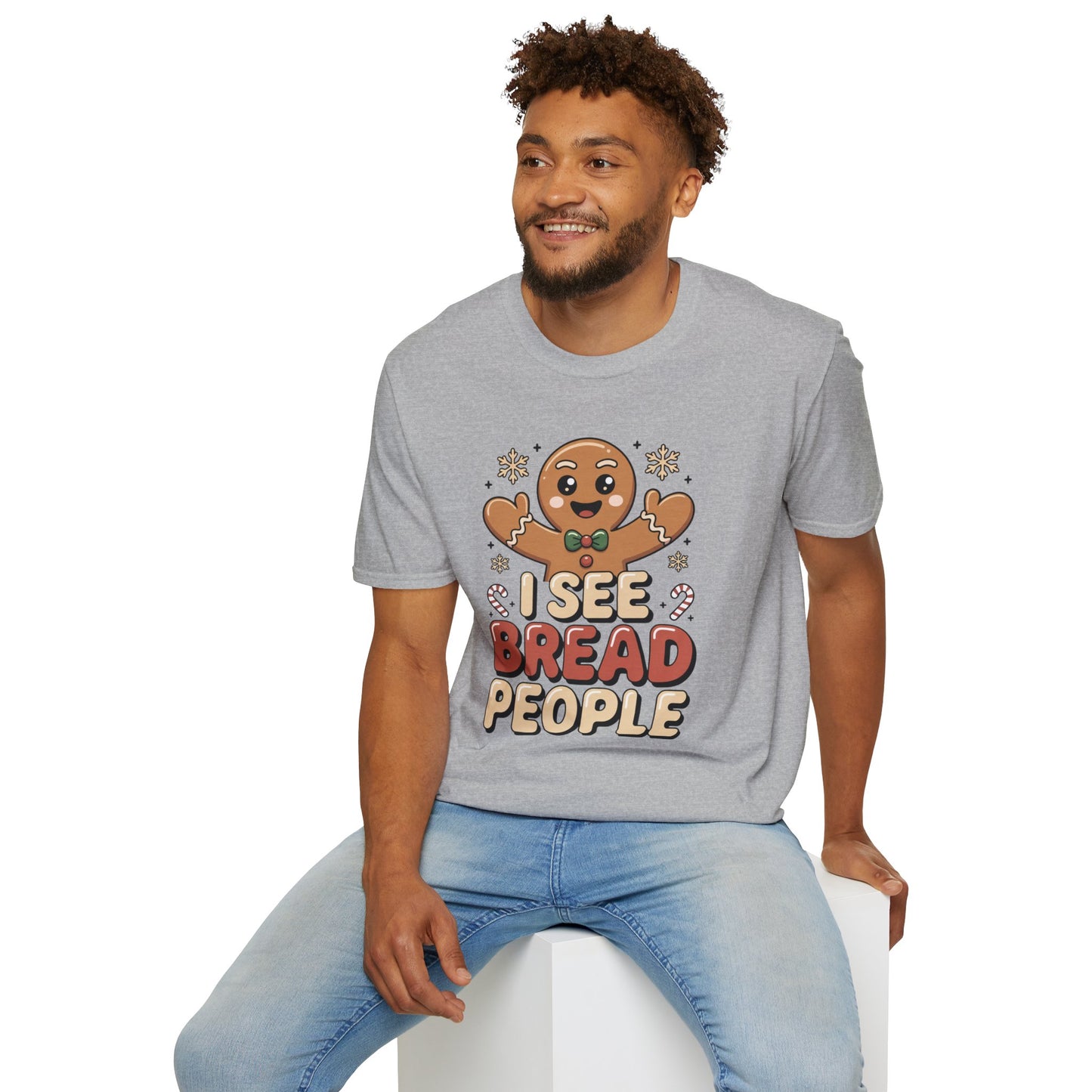 I See Bread People Shirt, Gingerbread Man Christmas Tee, Funny Holiday Baking Shirt, Cute Gingerbread Cookie TShirt, Xmas Humor Shirt, Food Pun Tee