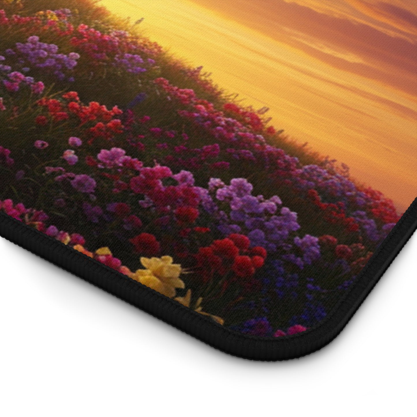Desk Mat - Cross on a Hill DaVinci Style Christian Mouse Pad Religious Decor Spiritual Desk Mat Gift for Believers