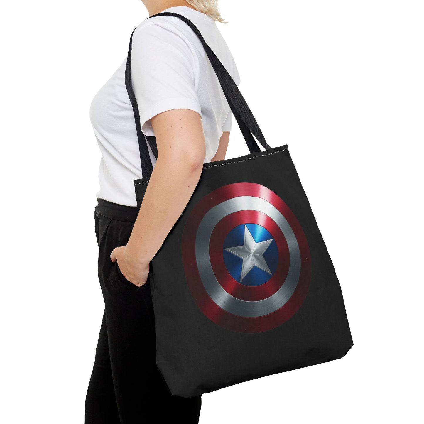 Heroic Shield Tote Bag - Stylish Marvel-Inspired Carryall for Fans