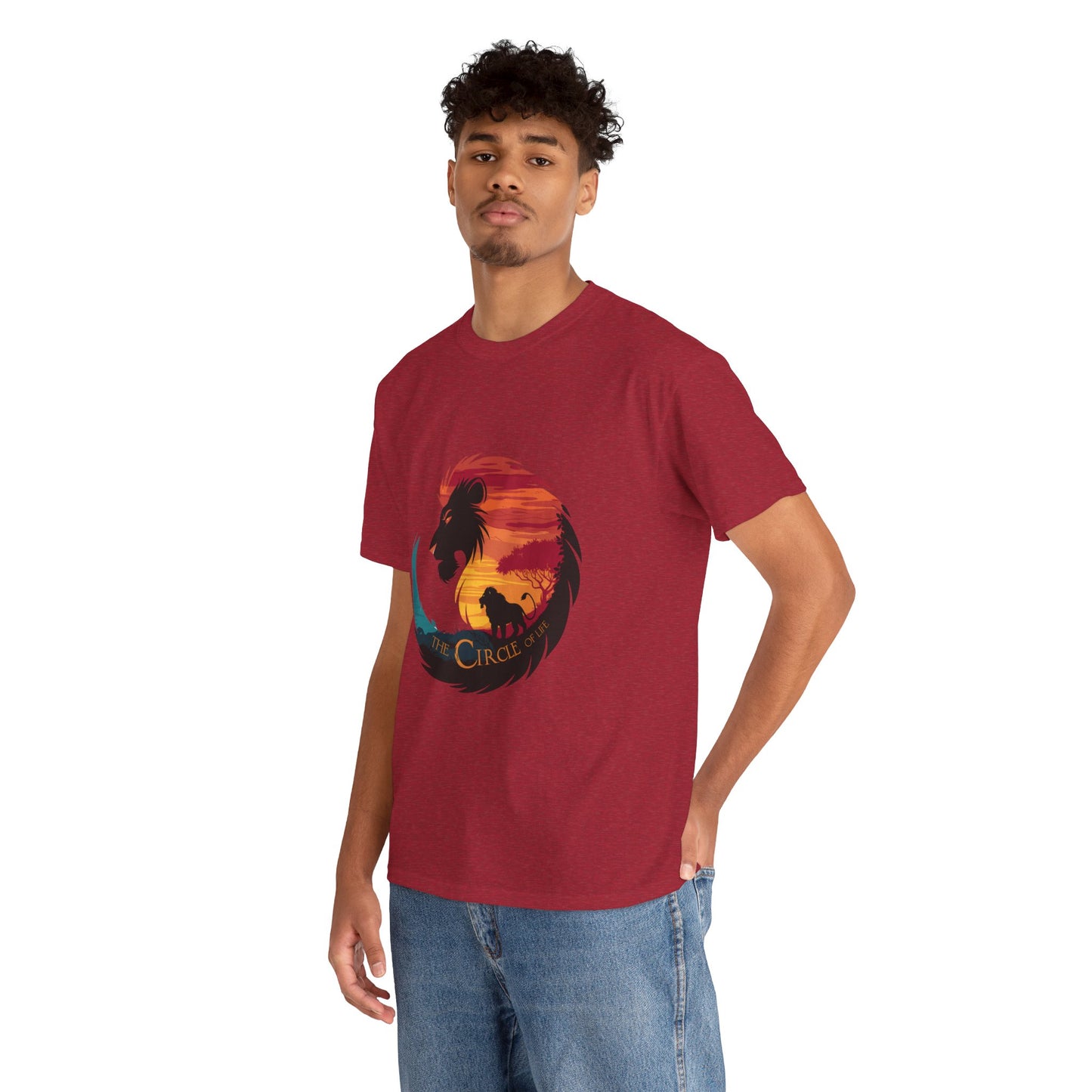 The Circle of Life Lion Shirt – Sunset Safari Wildlife Graphic Tee – Inspirational Nature T-Shirt for Animal Lovers & Adventure Fans