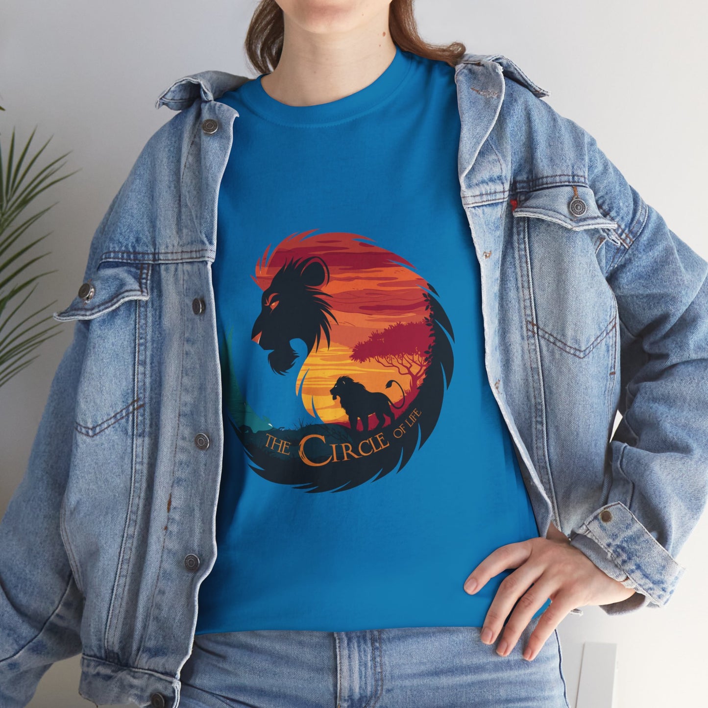 The Circle of Life Lion Shirt – Sunset Safari Wildlife Graphic Tee – Inspirational Nature T-Shirt for Animal Lovers & Adventure Fans