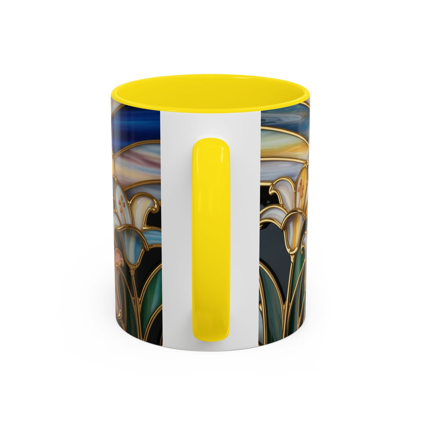 Stained Glass Cross Christian Mug • Inspirational Religious Coffee Cup • Colorful Faith Gift • Bible Verse Style Art • 11oz & 15oz