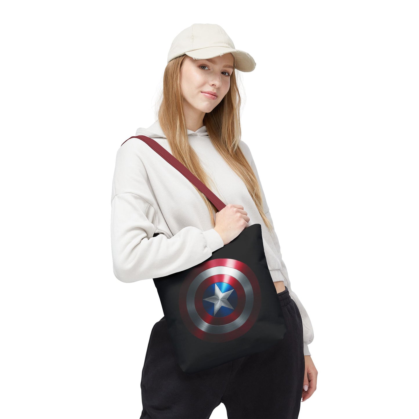 Heroic Shield Tote Bag - Stylish Marvel-Inspired Carryall for Fans