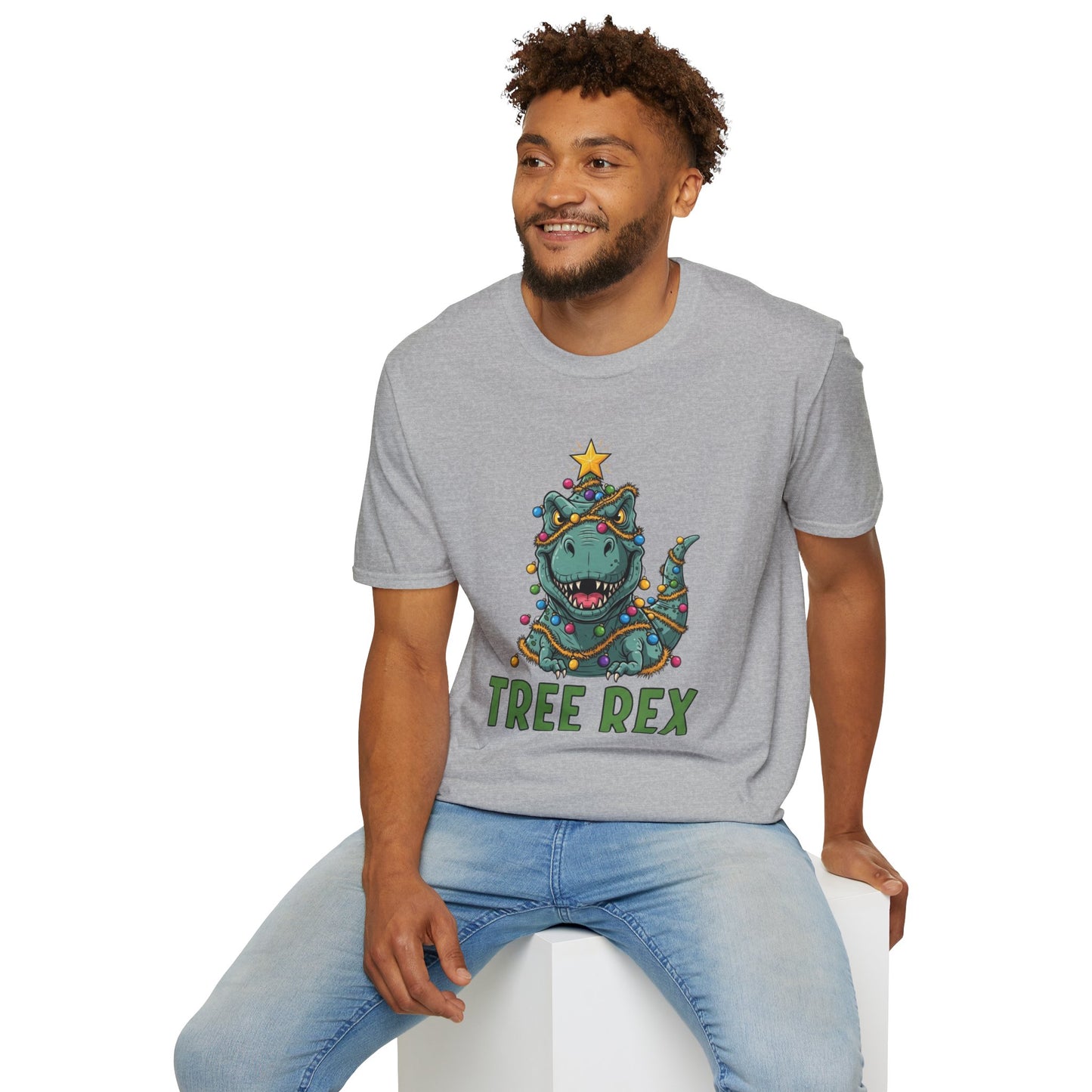 Tree Rex T-Shirt, Dinosaur Christmas Tee, Funny Holiday Dino Shirt, Tree Rex Dinosaur Xmas Graphic Tee, Cute Winter Gift Tee