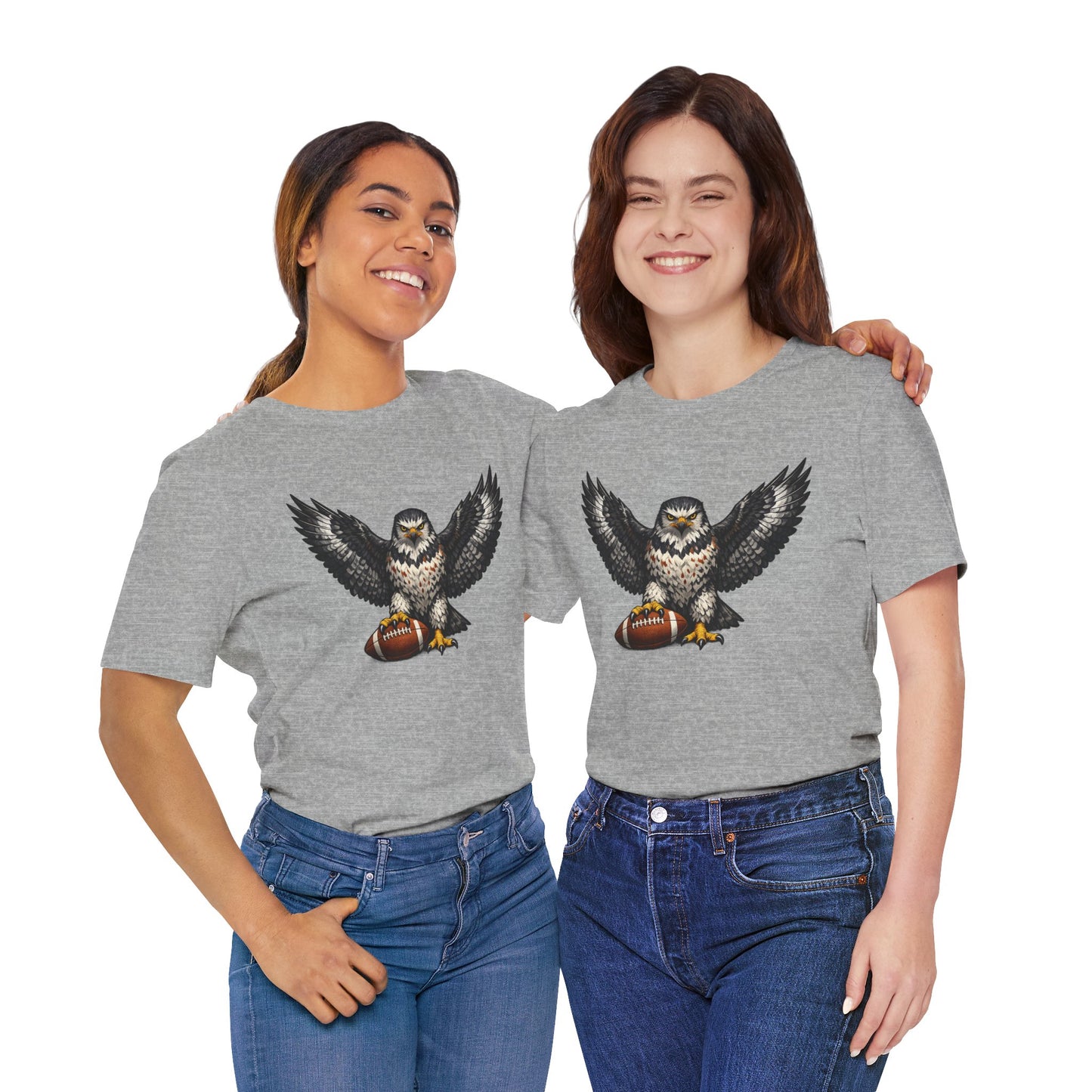 Hawk Football Shirt, Hawk Holding Football T Shirt, Hawk Mascot Tee, Football Bird Of Prey Shirt, Game Day Sports Tee, Hawk Fan Gift