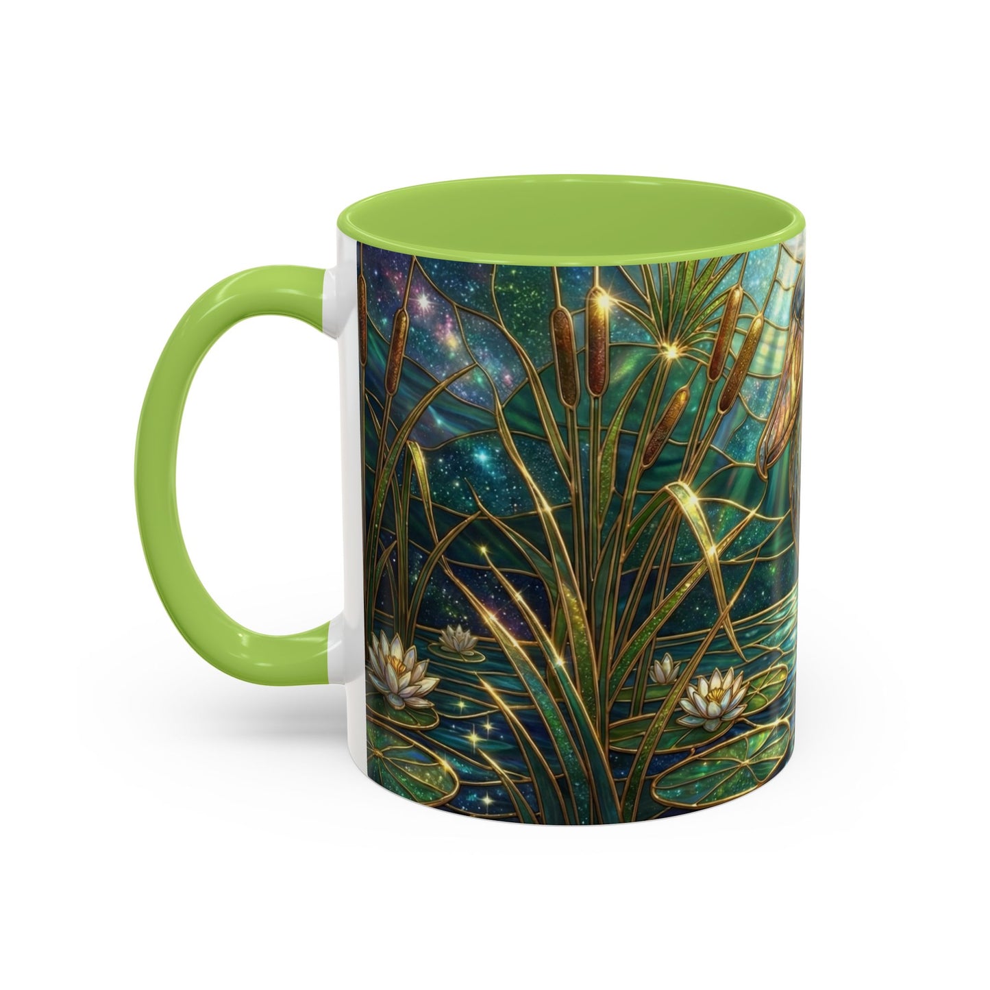 Shoebill Stork Mug, Stained Glass Bird Art, Prehistoric Animal Gift, Swamp Nature Coffee Cup, Galaxy Night, Ornithology Lover Present