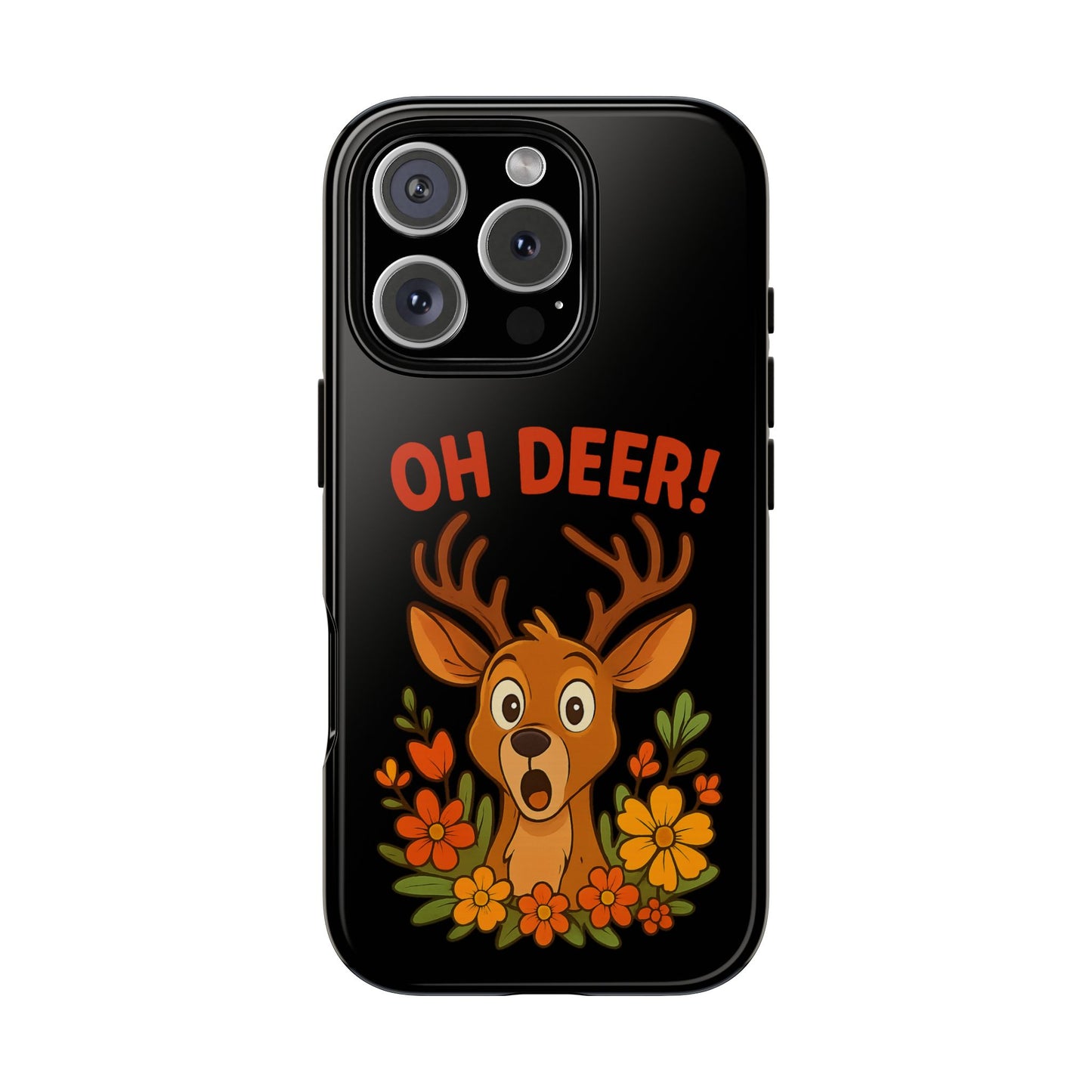 iPhone Case - Startled Deer 'Oh Deer' Nature Lover Phone Case Funny iPhone Accessory
