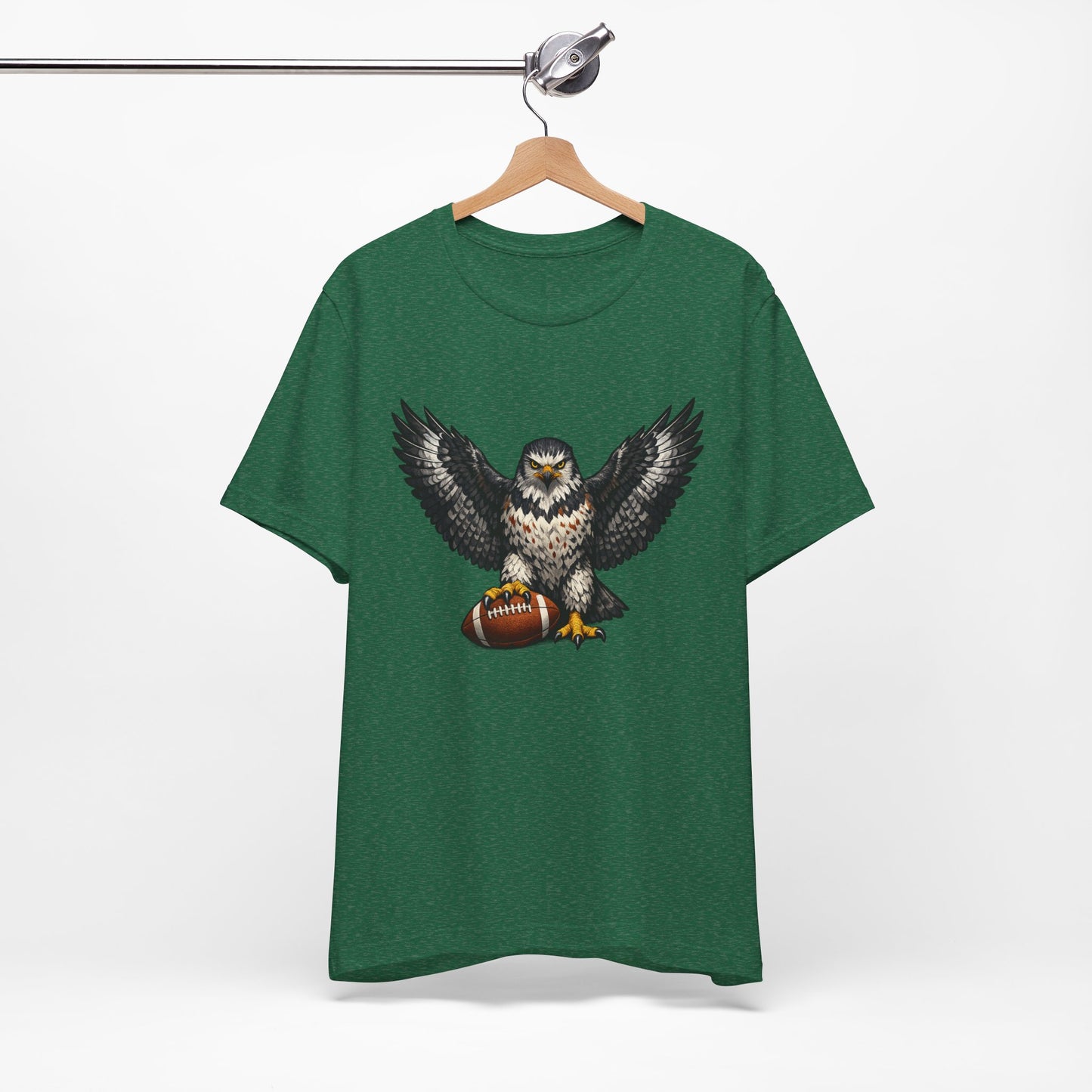 Hawk Football Shirt, Hawk Holding Football T Shirt, Hawk Mascot Tee, Football Bird Of Prey Shirt, Game Day Sports Tee, Hawk Fan Gift