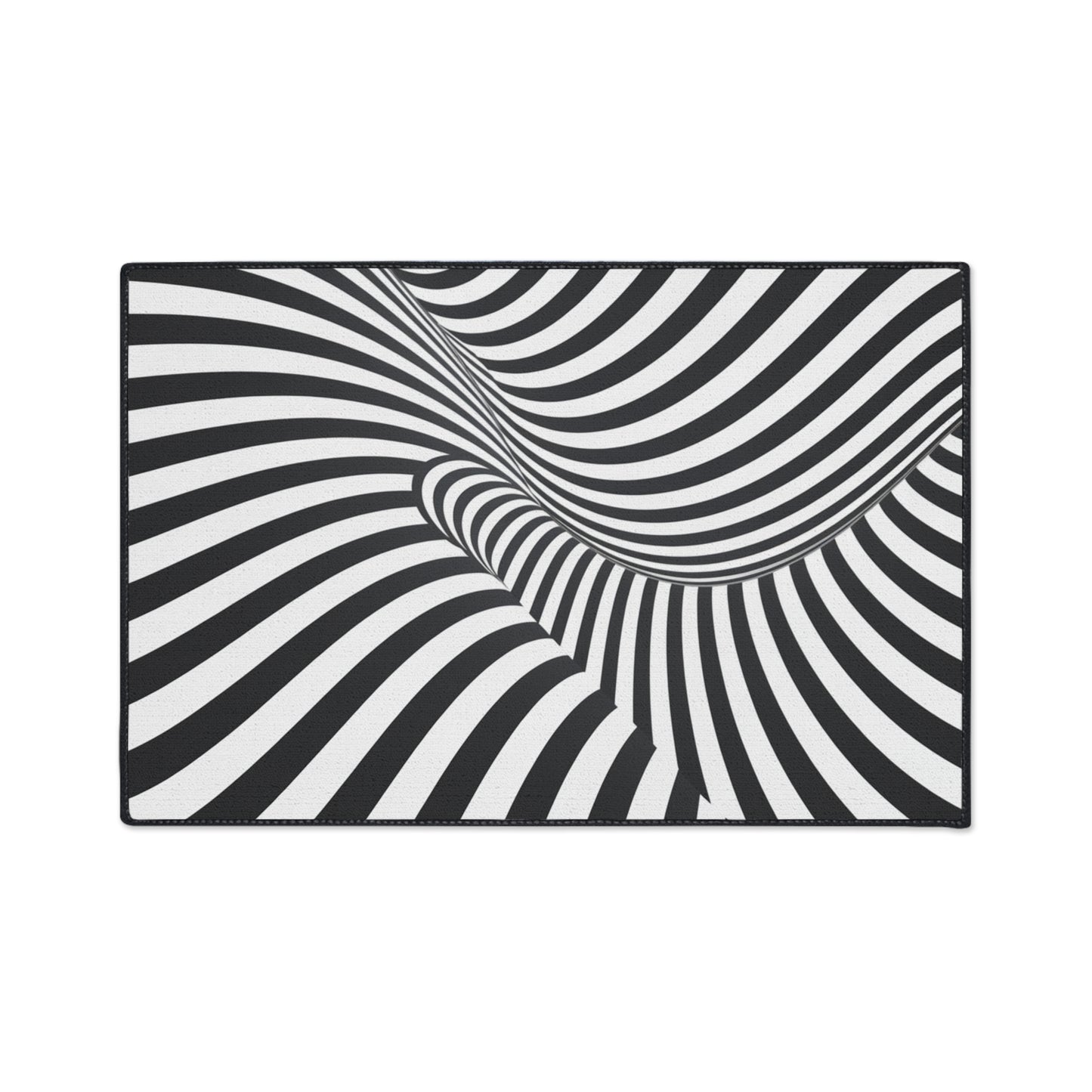 Floor Mat, Black and White Striped Rug, Non-Slip Kitchen Mat, Cute Welcome Mat, Home Decor Accent