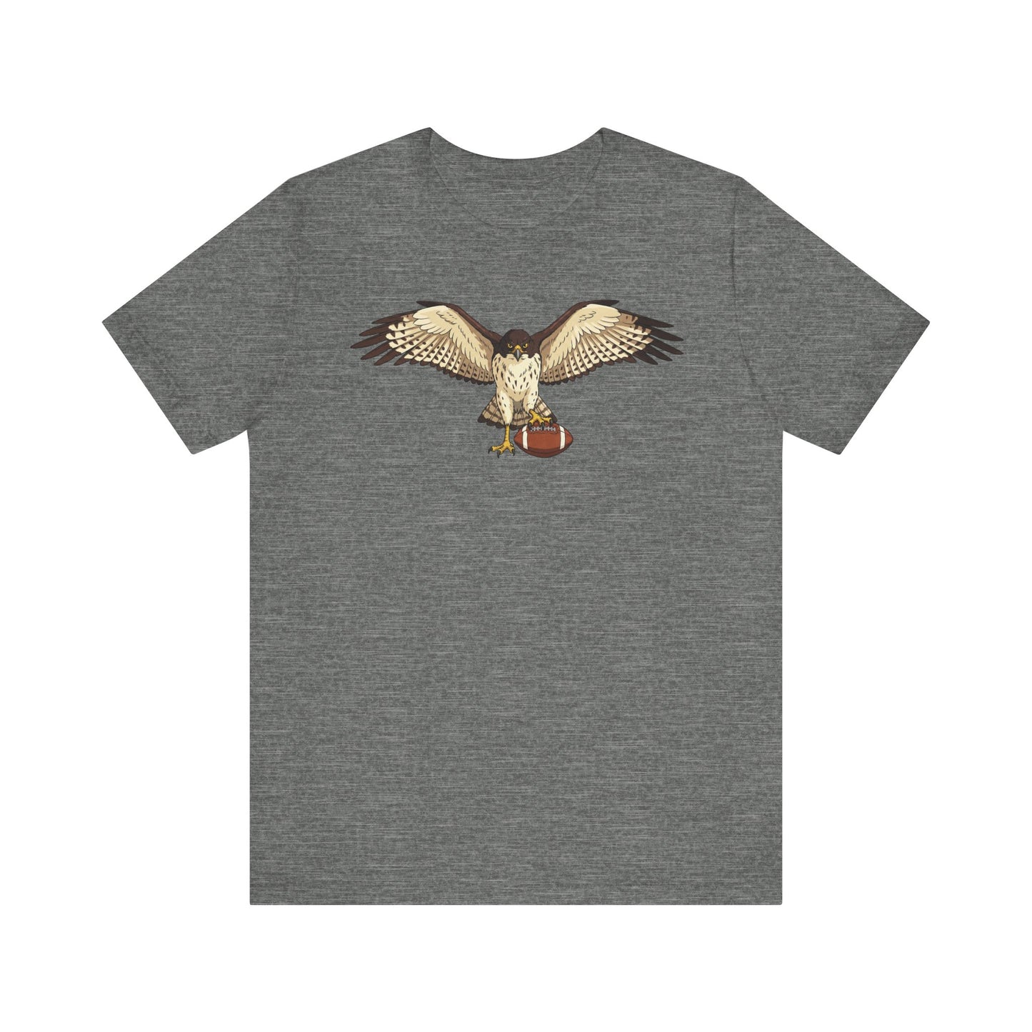 Hawk Football Shirt, Hawk Holding Football T Shirt, Football Mascot Tee, Bird Of Prey Shirt, Sports Fan Gift, Game Day Hawk Tee