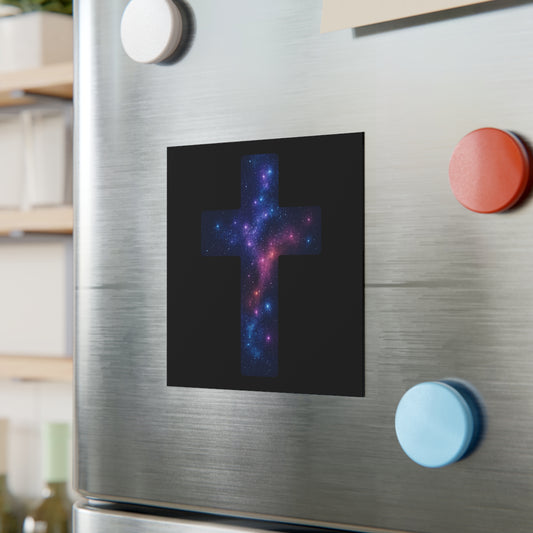 Galactic Cross Magnet Christian Decor Spiritual Magnet Religious Faith Based Kitchen Decoration Magnet Gift for Believers