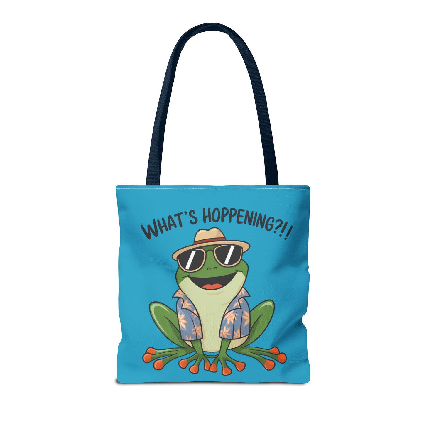 Frog Tote Bag - What's Hoppening Pun Design