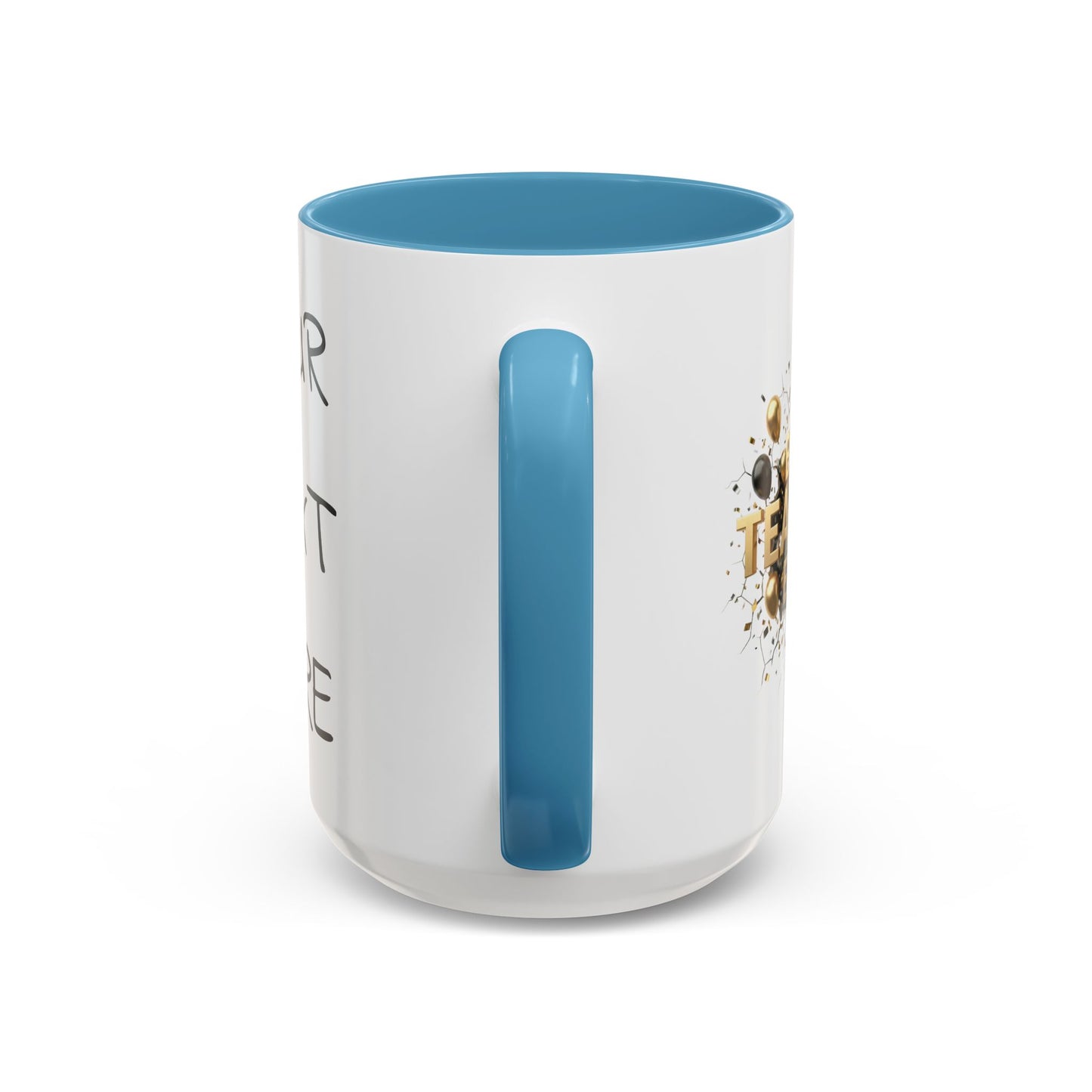 Personalized Teacher Mug, Best Teacher Ever Gift, Custom Educator Coffee Cup, 3D Gold Balloon Design, Teacher Appreciation Present