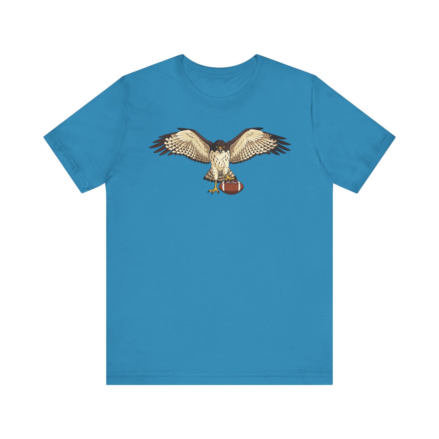 Hawk Football Shirt, Hawk Holding Football T Shirt, Football Mascot Tee, Bird Of Prey Shirt, Sports Fan Gift, Game Day Hawk Tee