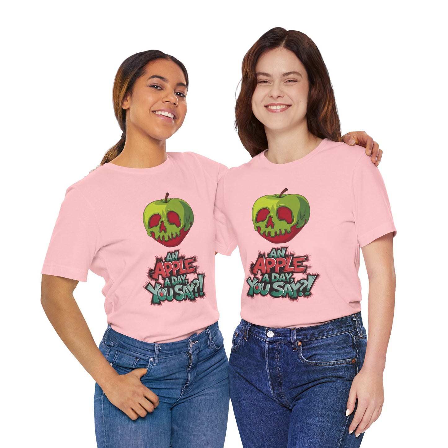 Funny Apple Skull Shirt – An Apple A Day You Say? – Grunge Fruit Tee – Y2K Nostalgia T‑Shirt – Gift for Fruit Lovers