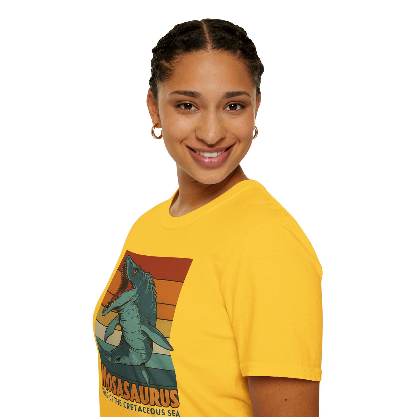 Retro Mosasaurus T-Shirt - Cretaceous Sea Monster Graphic Tee, Dinosaur Lover Gift, Paleontology Birthday, Soft Unisex Jurassic Cotton