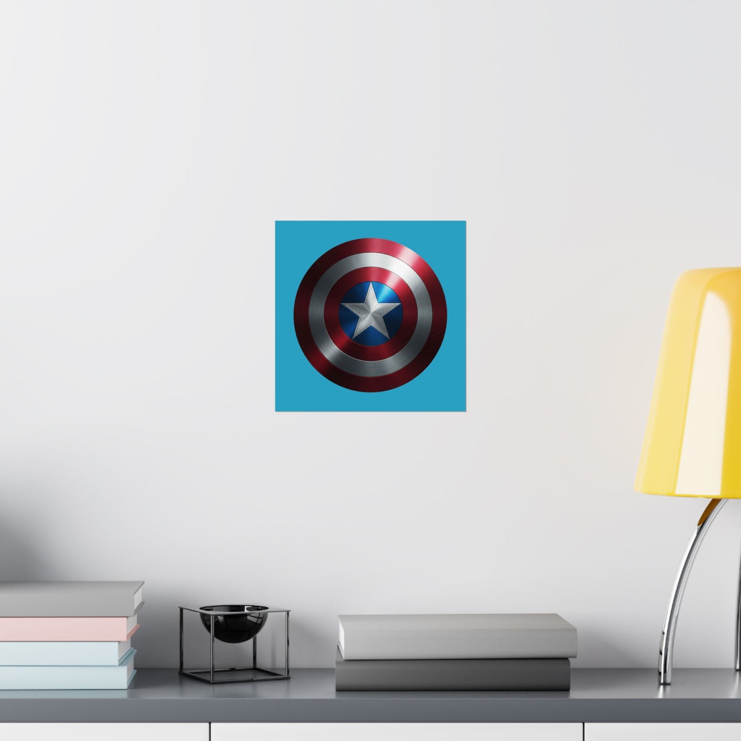Superhero Shield Matte Vertical Poster - Marvel-Inspired Wall Art for Fans