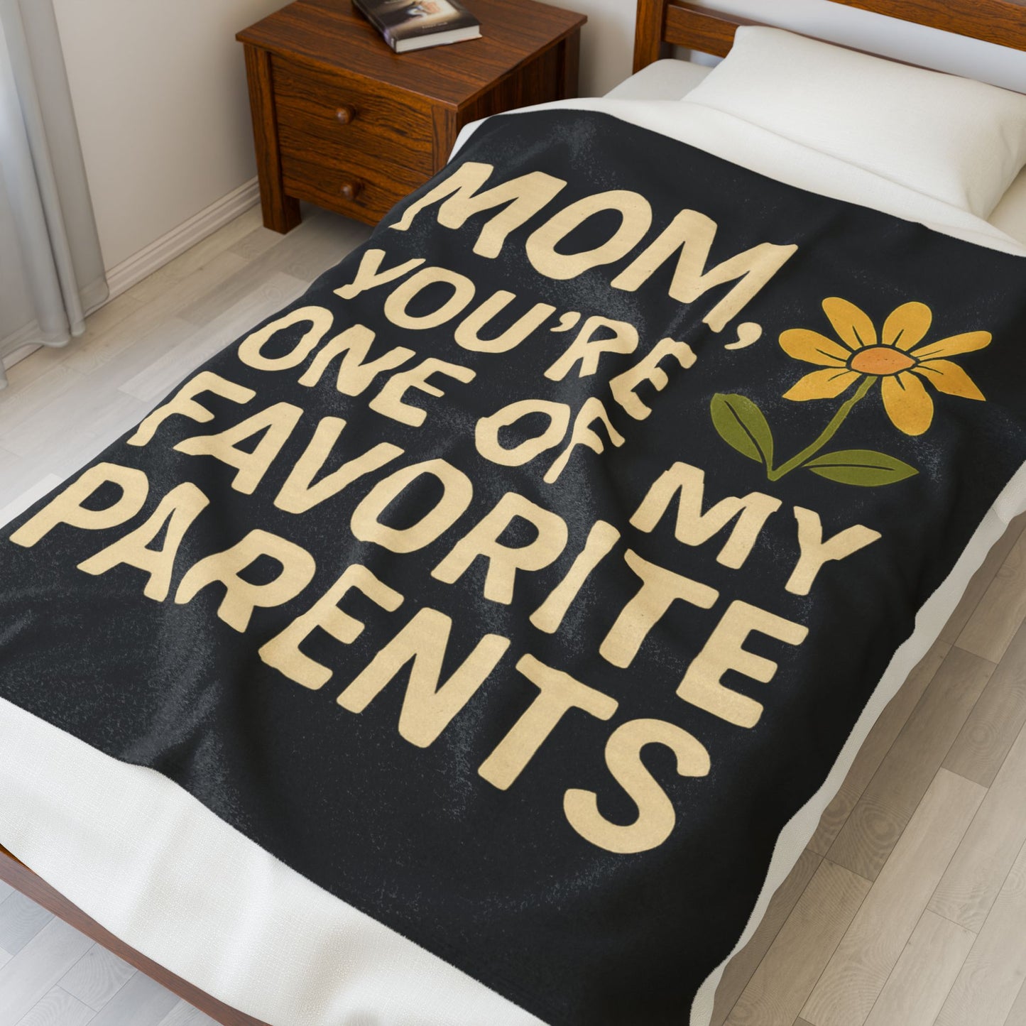 Velveteen Plush Blanket - Mom You're One of My Favorite Parents Mother's Day Throw Blanket Mom Decor