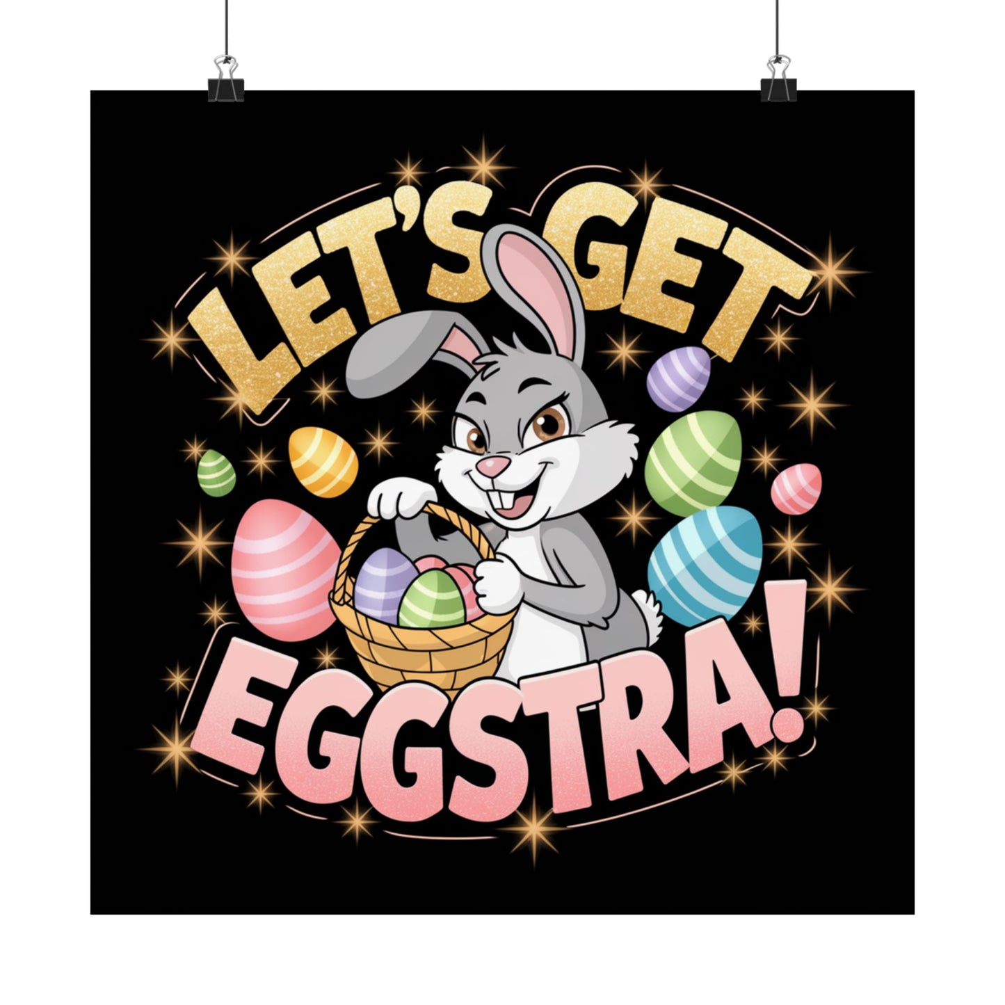 Easter Bunny Party Poster Easter Poster Easter Bunny Art Easter Decor