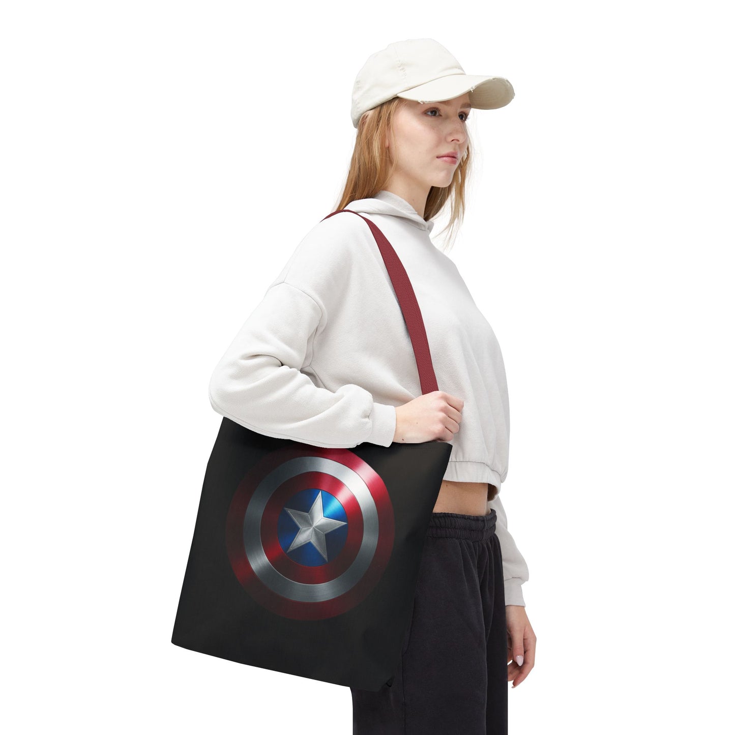 Heroic Shield Tote Bag - Stylish Marvel-Inspired Carryall for Fans