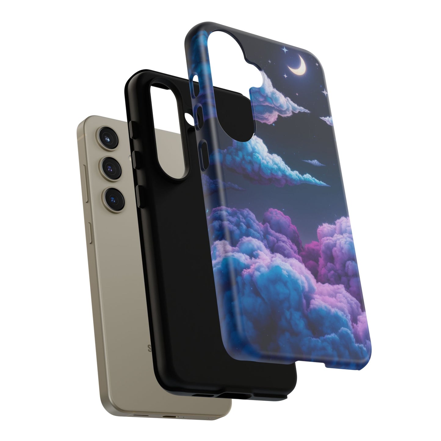 Dreamy Clouds & Moon Tough Samsung Galaxy Case