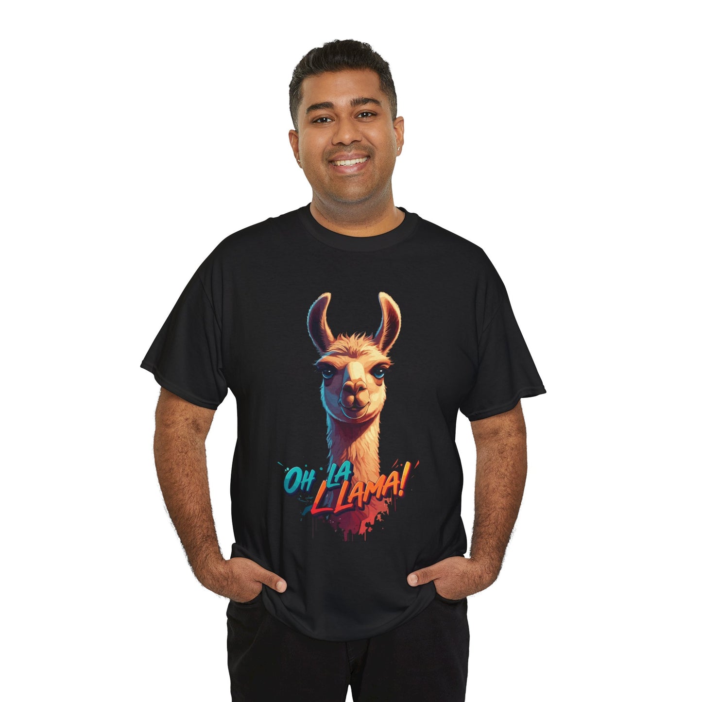 Oh la Llama Graphic Tee | Fun Llama T-Shirt, Cute Animal Lover Shirt, Llama Lover Gift, Quirky Party Tee, Trending Llama Fashion
