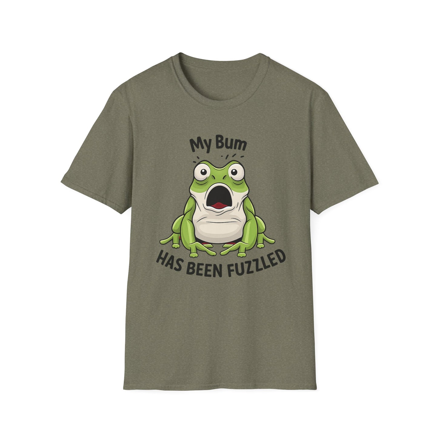 My Bum Has Been Fuzzled Shirt, Bumfuzzled Word Play Tee, Funny Frog T Shirt, Cute Shocked Frog Graphic Tee, Silly Humor Gift