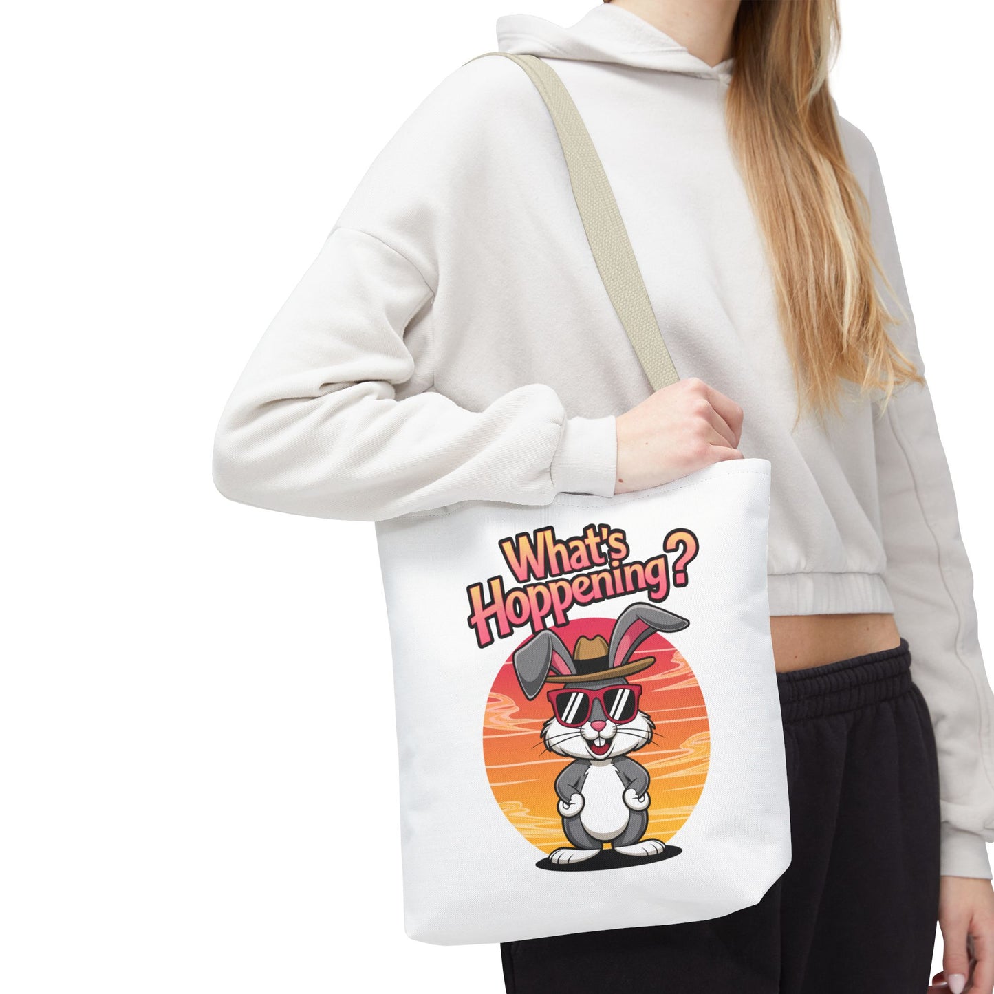 Bunny Tote Bag - 'What's Hoppening'