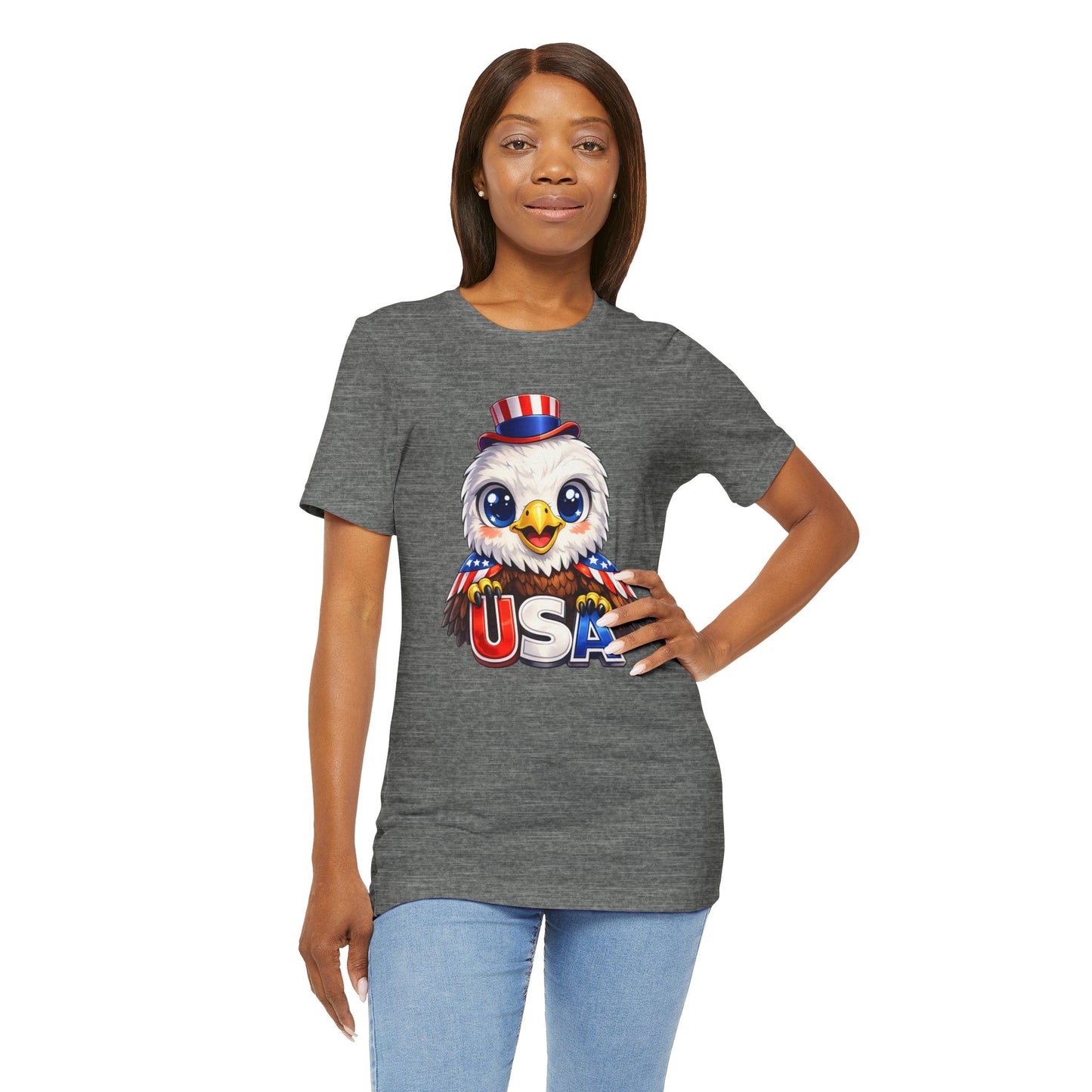 Cute USA Eagle Shirt, Patriotic Eagle T Shirt, Fourth Of July Shirt, American Flag Eagle Tee, Freedom Graphic Shirt, USA Pride Top