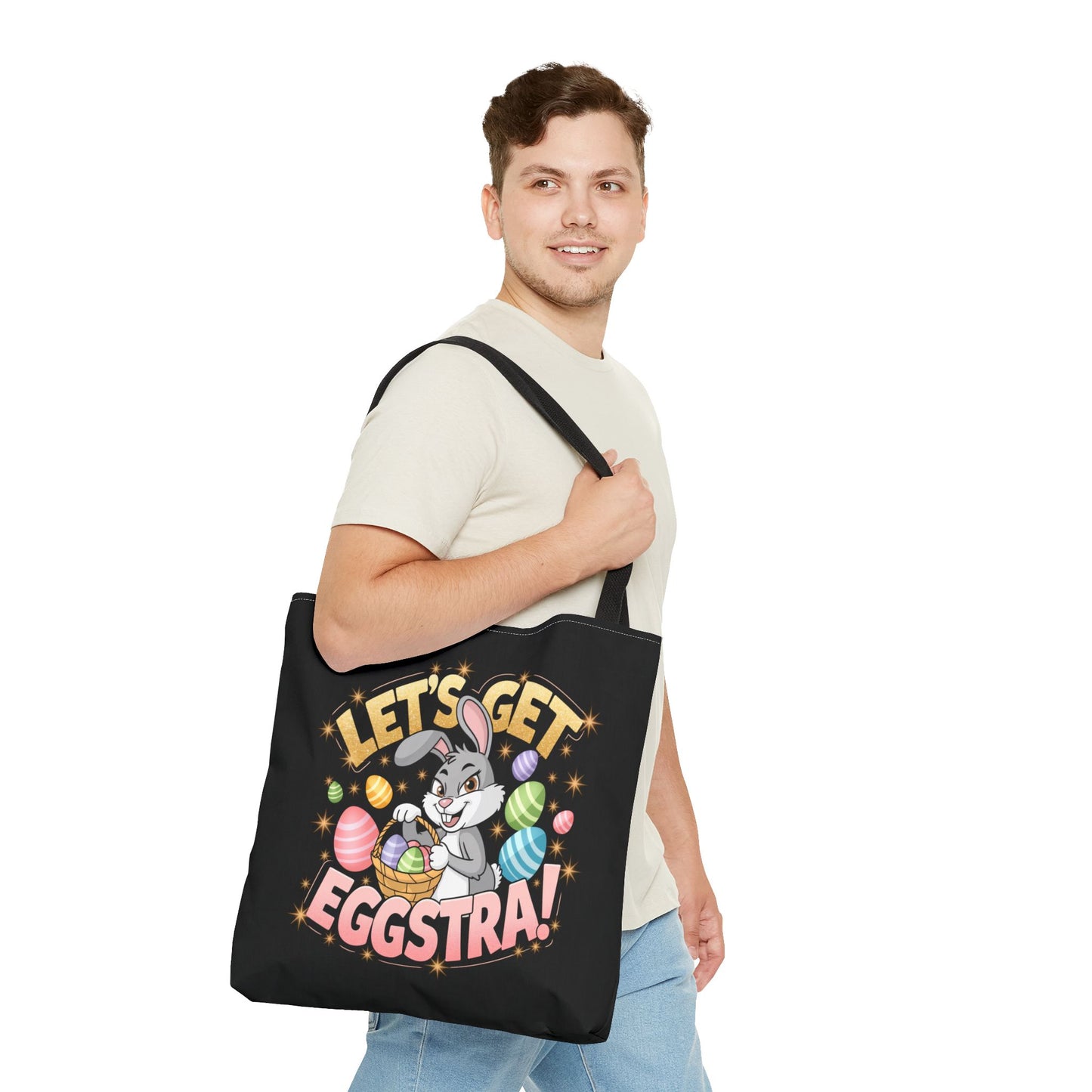 Easter Bunny Tote Bag - 'Leg's Get Eggstra'