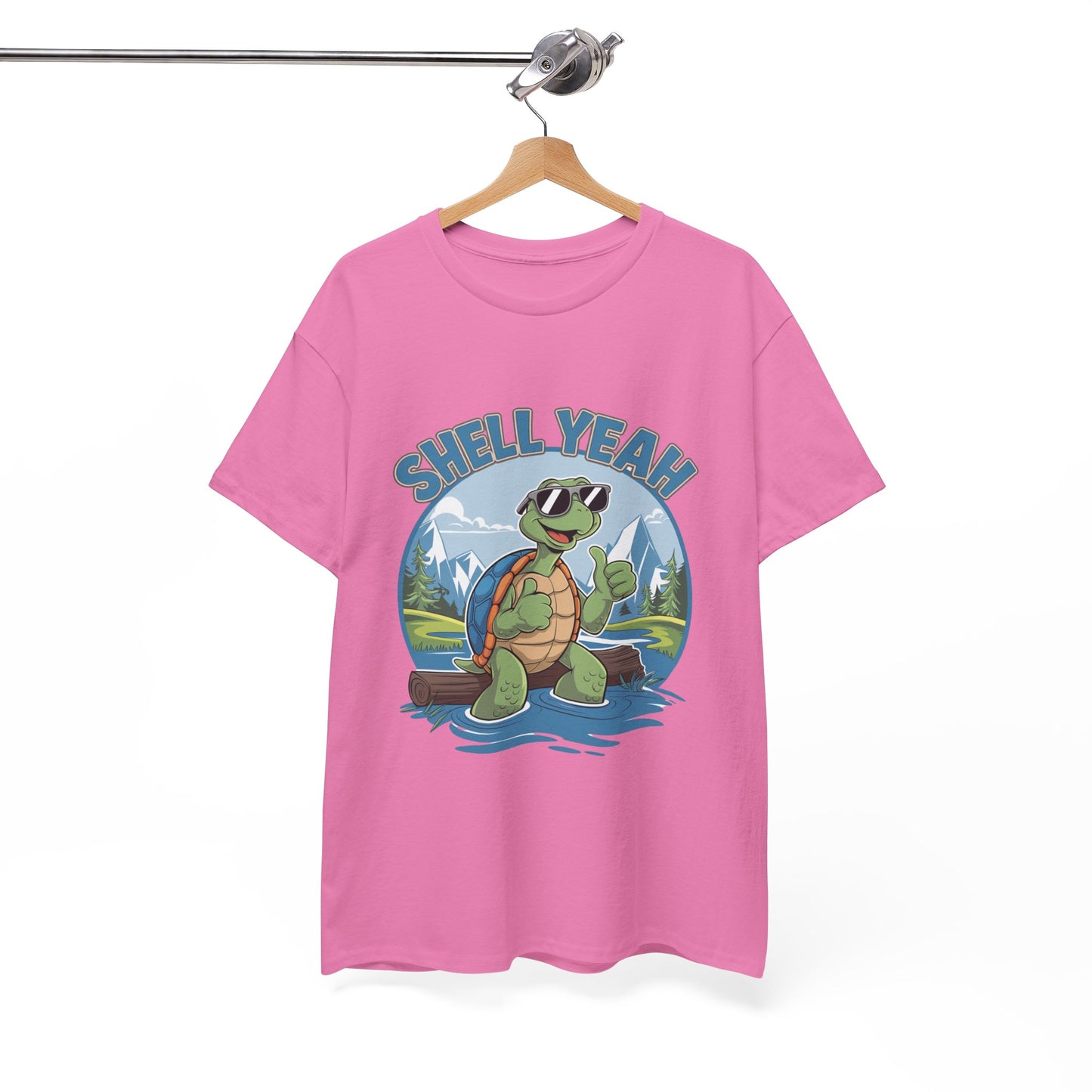 SHELL YEAH Turtle T-Shirt | Funny Cute Turtle Nature Graphic Tee | Handmade Animal Lover Gift | Eco Outdoor Adventure Shirt