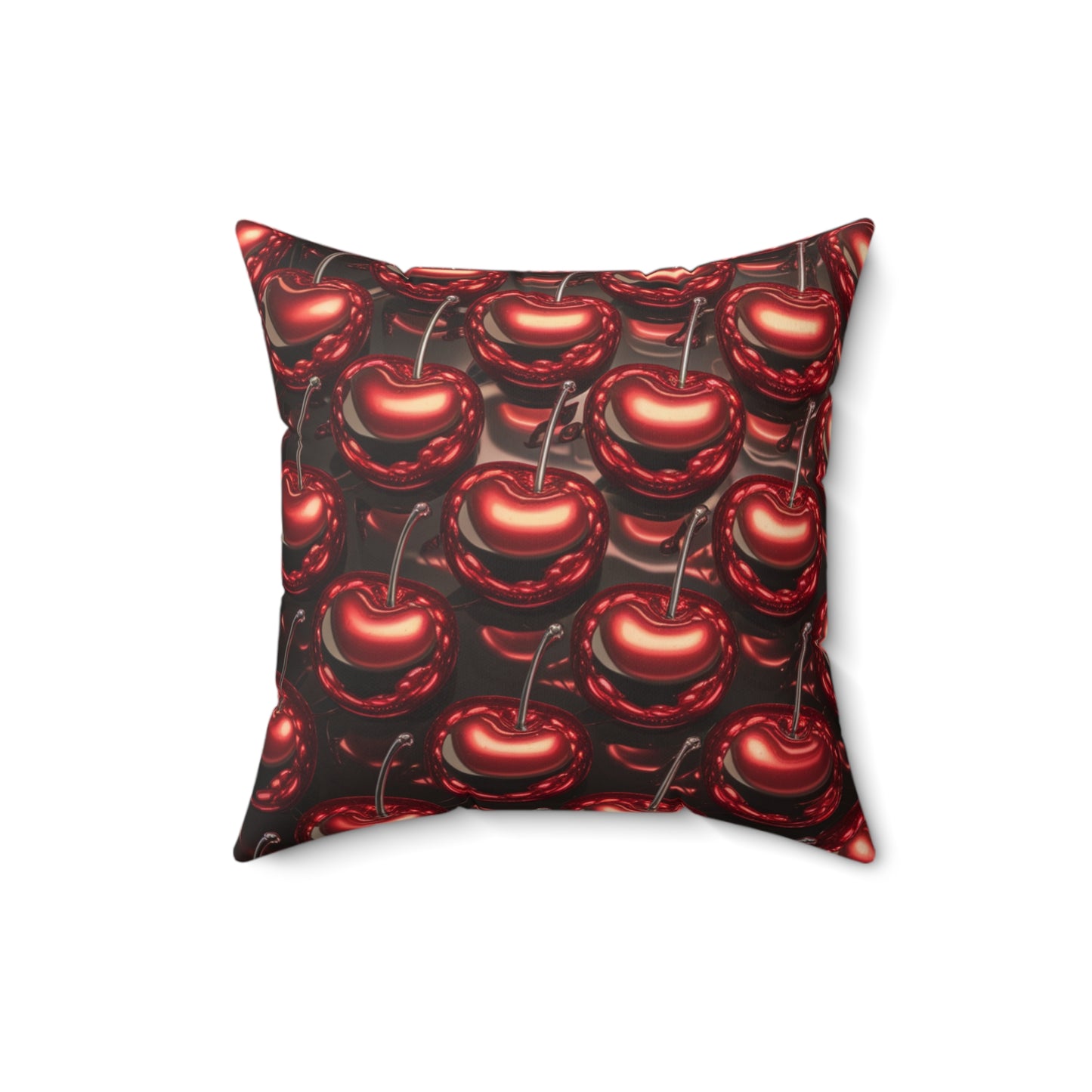 Cherry Tile Square Pillow