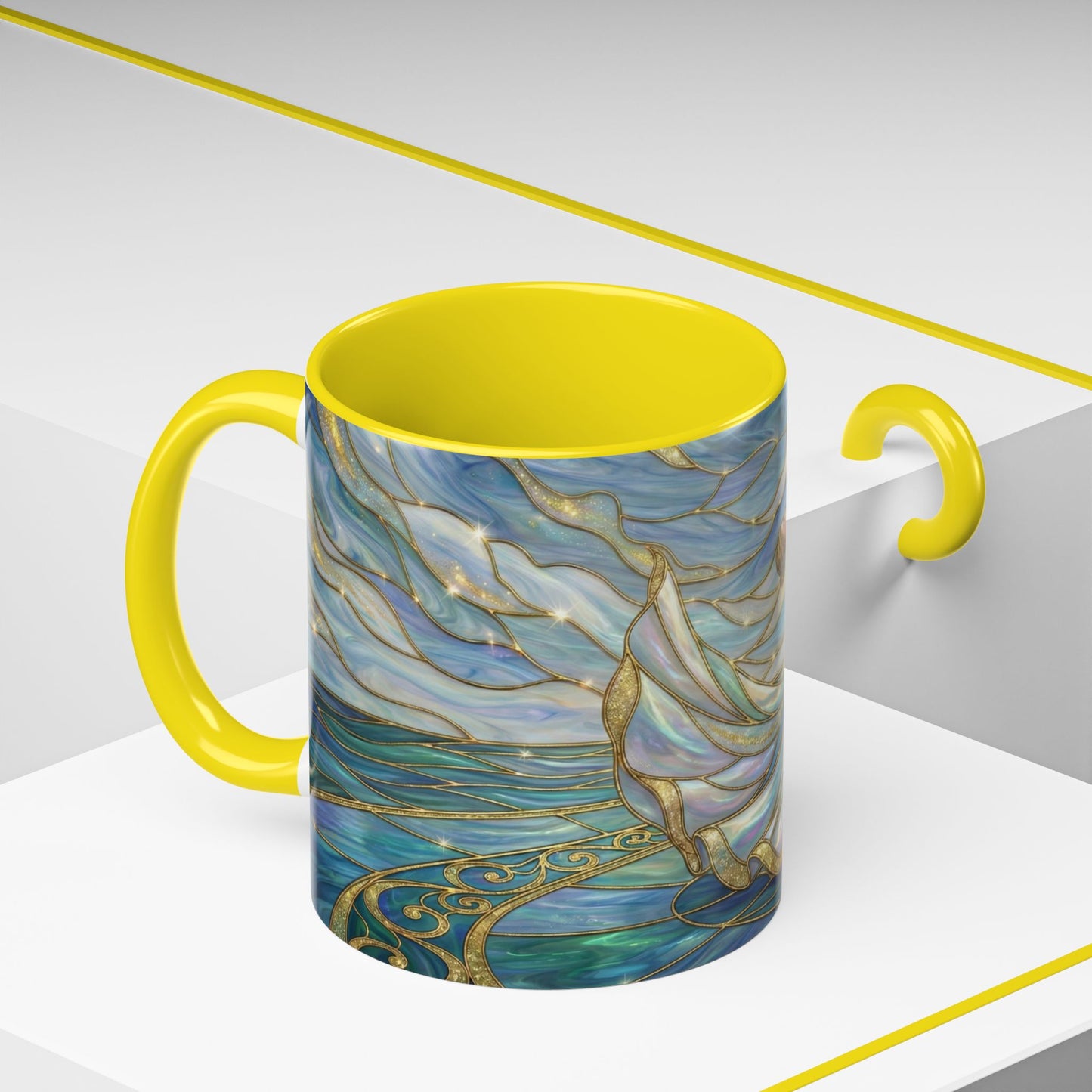 Stained Glass Mug, Dancing Couple Coffee Cup, Romantic Anniversary Gift, Ballroom Dancer Tea Cup, Wedding Present For Couple, Art Mug