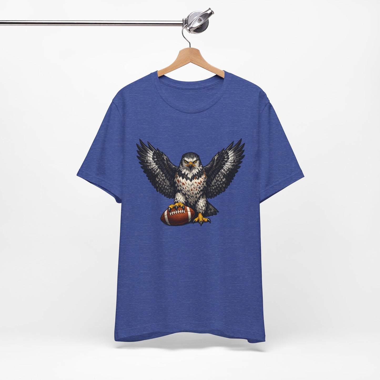 Hawk Football Shirt, Hawk Holding Football T Shirt, Hawk Mascot Tee, Football Bird Of Prey Shirt, Game Day Sports Tee, Hawk Fan Gift