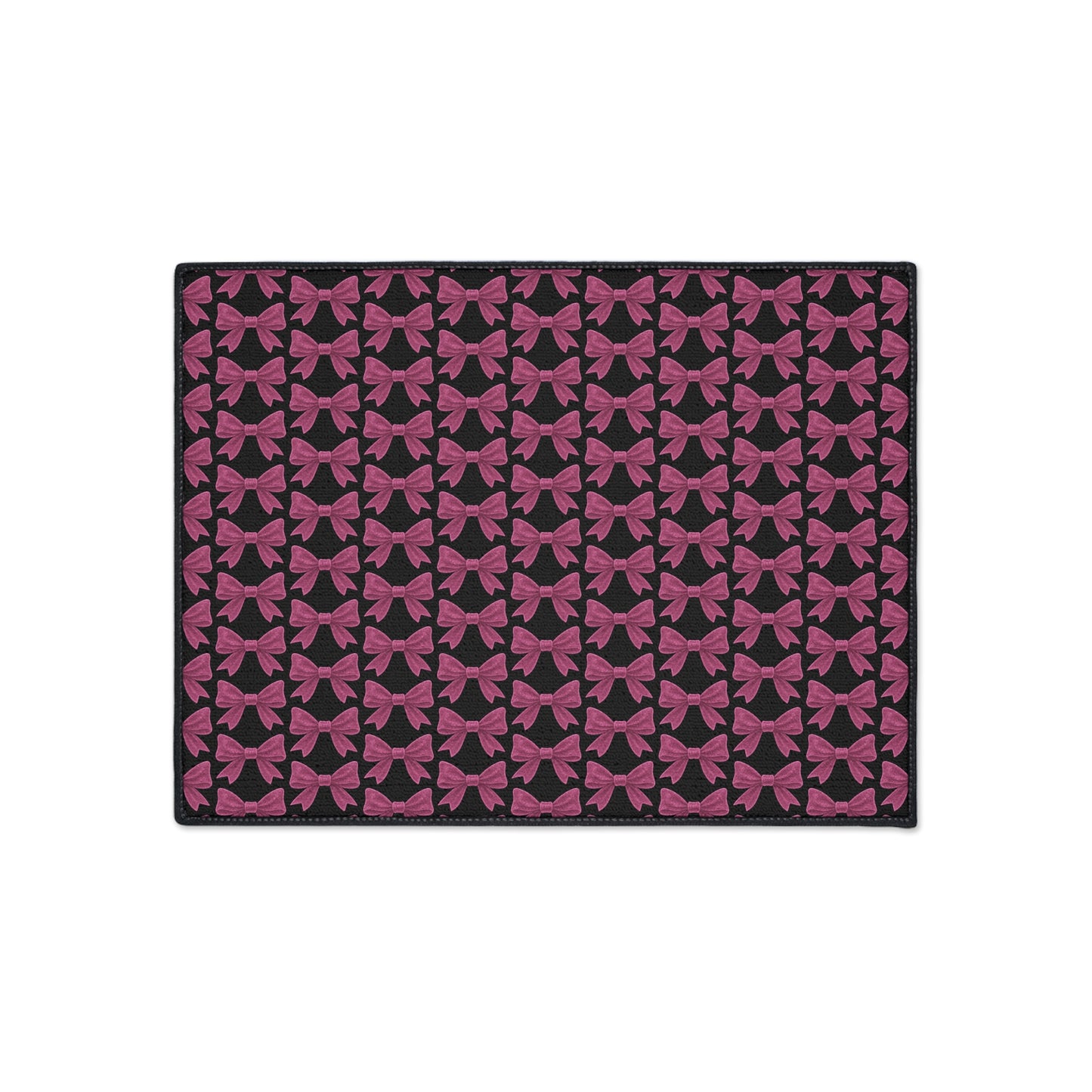 Pink Bow Doormat - Cute Aesthetic Floor Mat for Entryway, Kitchen or Bedroom | Girly Indoor Outdoor Rug Gift for Her