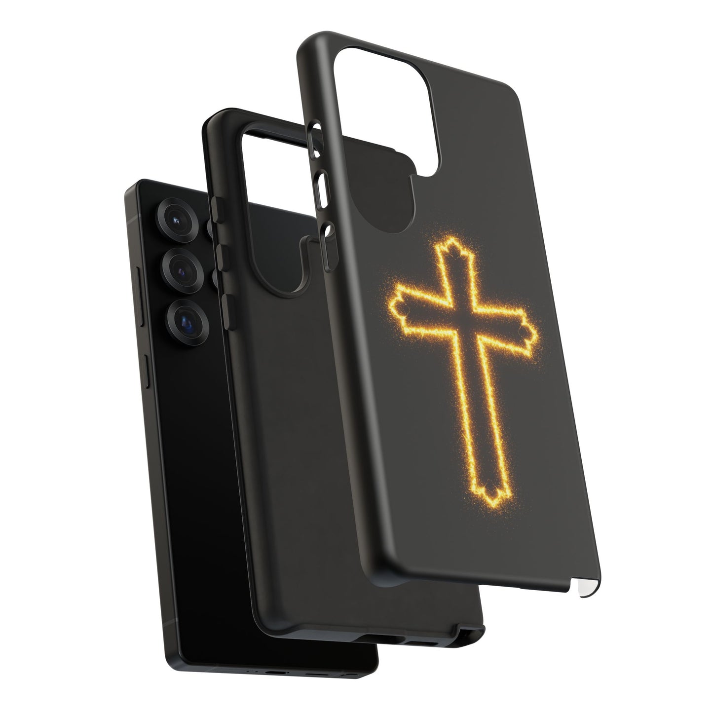 Glow-in-the-Dark Cross Samsung Phone Case - Tough Samsung Cases for Faithful Protection