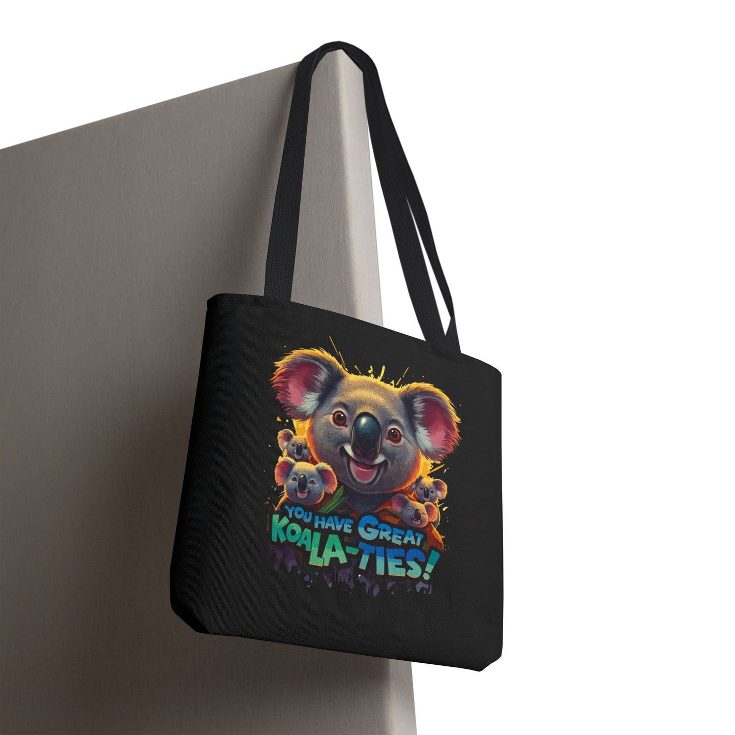 Koala Tote Bag – Funny Animal Pun Bag with Cute Koala Design – Reusable Grocery, Beach, or Everyday Carry Bag – Gift for Koala Lovers