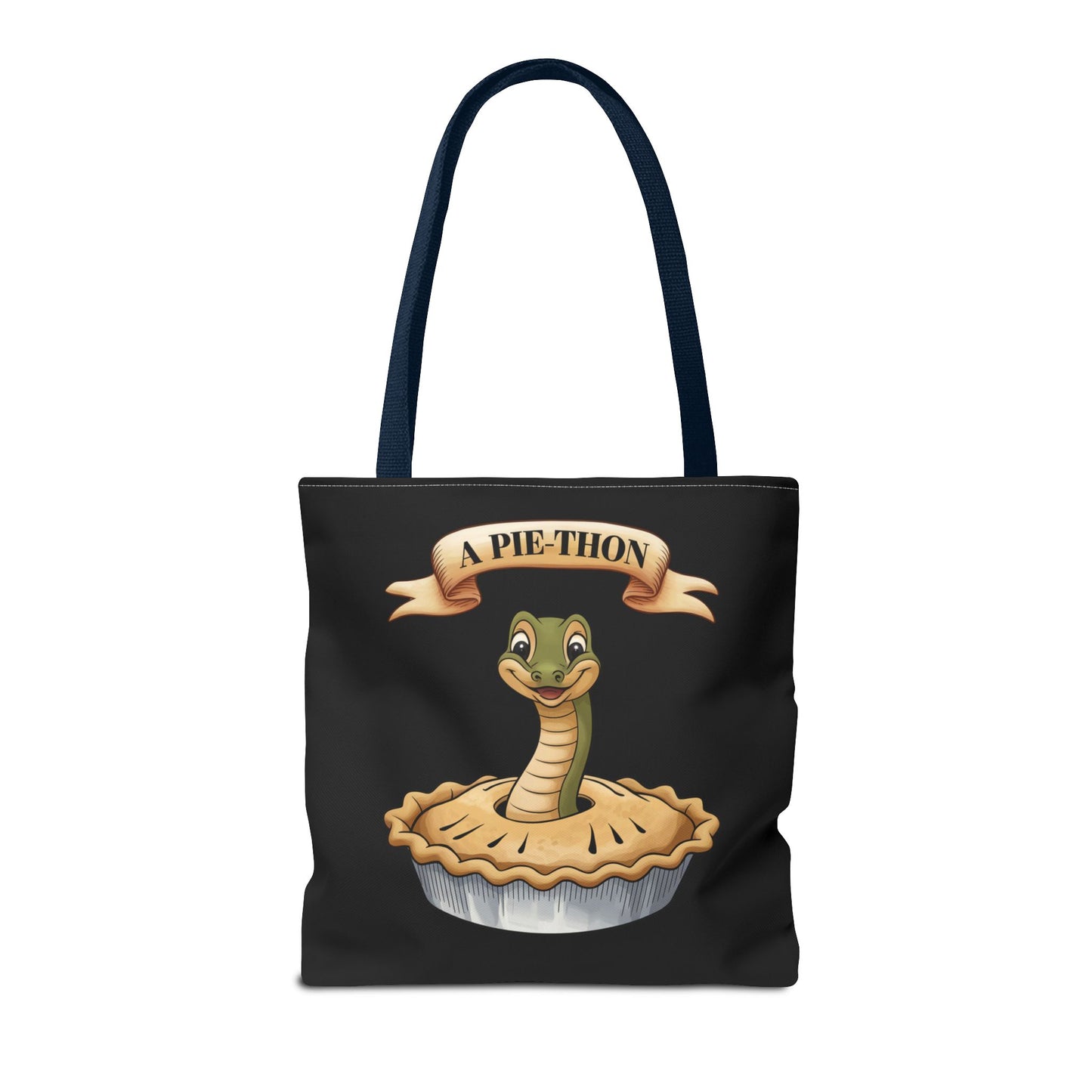 Funny Tote Bag with Snake Joke - Pie-Thon