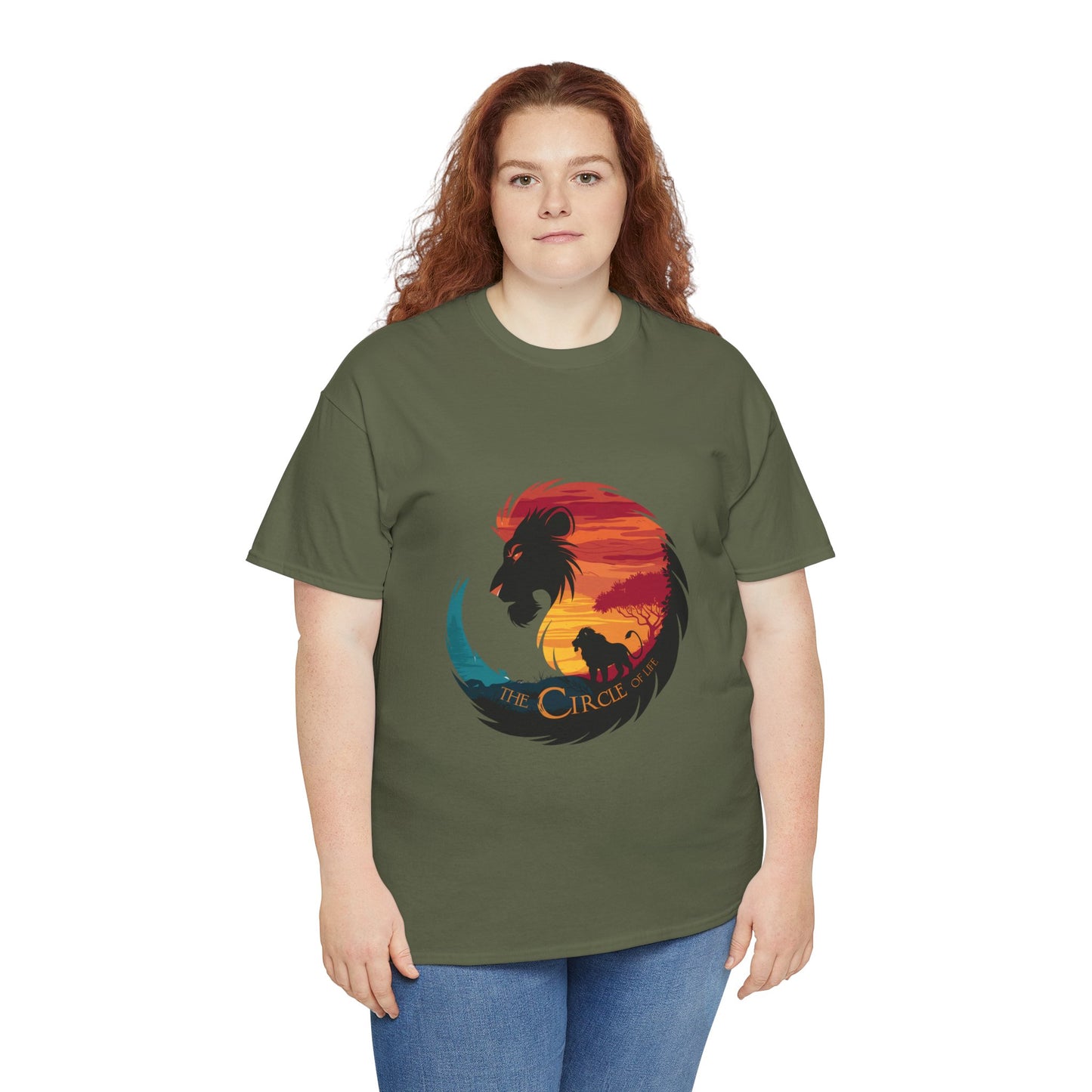 The Circle of Life Lion Shirt – Sunset Safari Wildlife Graphic Tee – Inspirational Nature T-Shirt for Animal Lovers & Adventure Fans